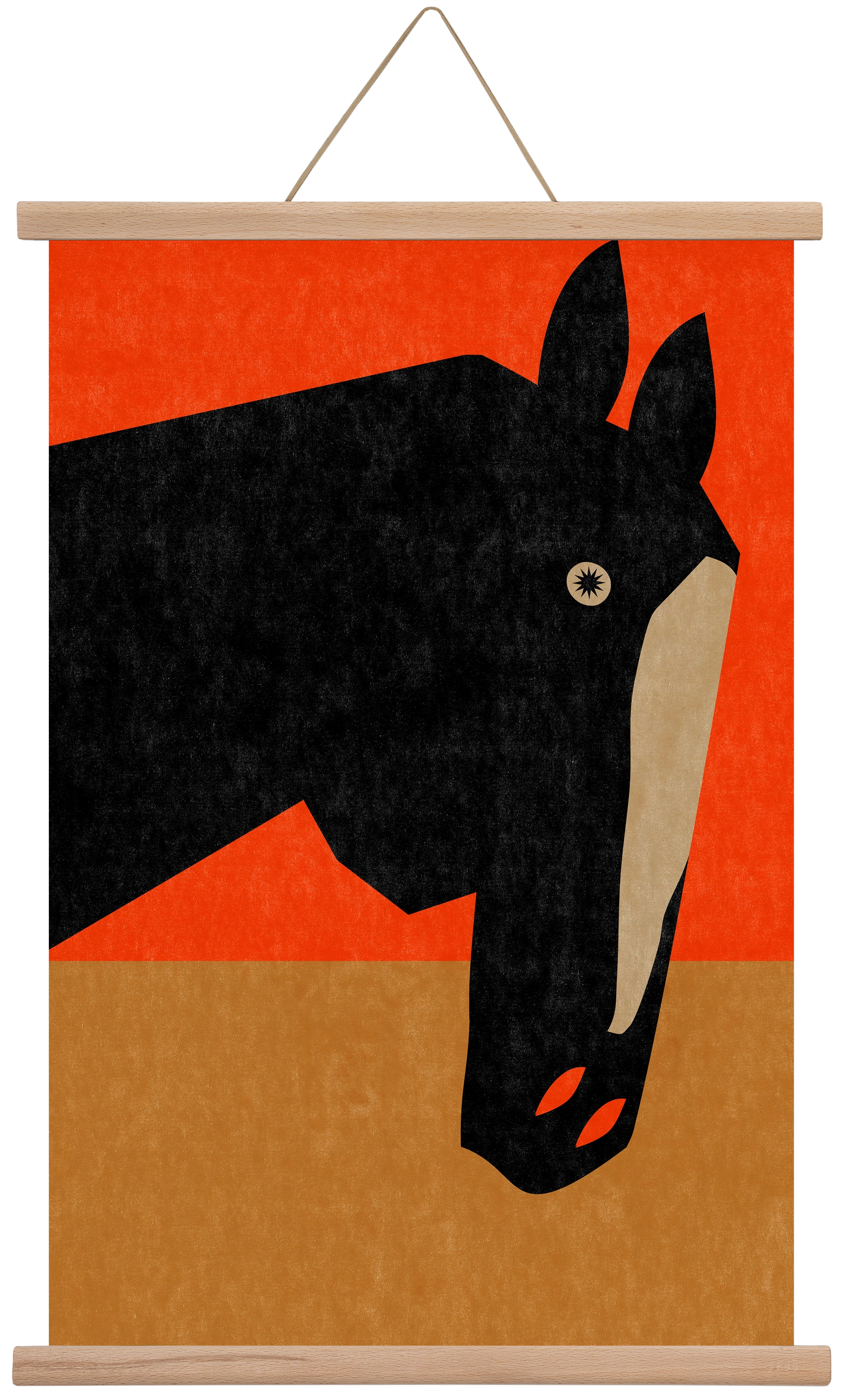 Horse portrait, 40x60 cm (40x60 cm), Tölgy akasztó