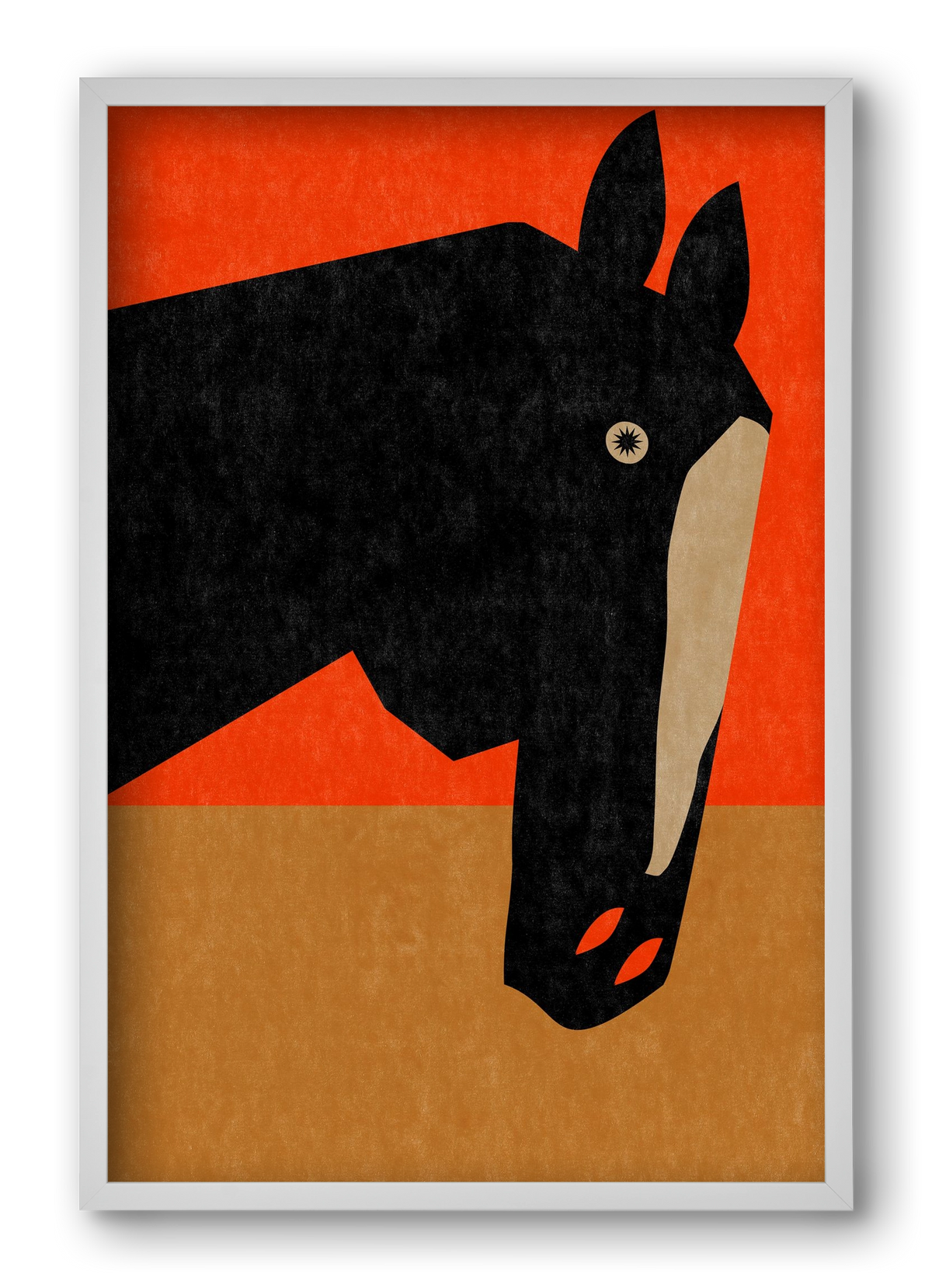 Horse portrait, 40x60 cm (40x60 cm), Fehér keret