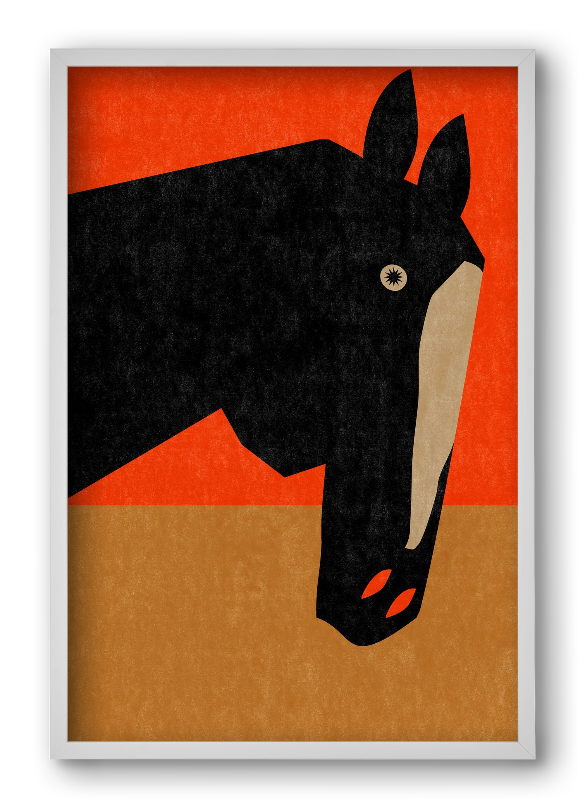 Horse portrait, 40x60 cm (40x60 cm), Fehér keret