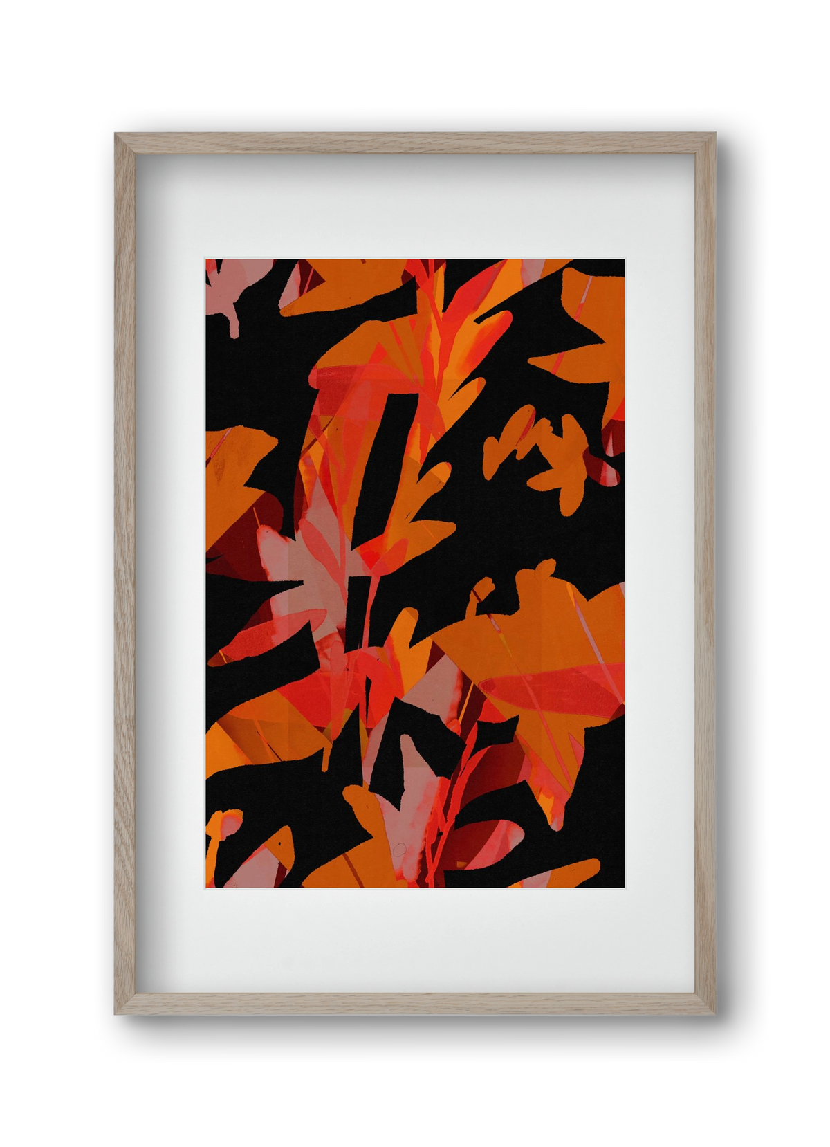 Floral pattern no 01., 30x45 cm (20x30 cm), Tölgy keret, paszpartuval