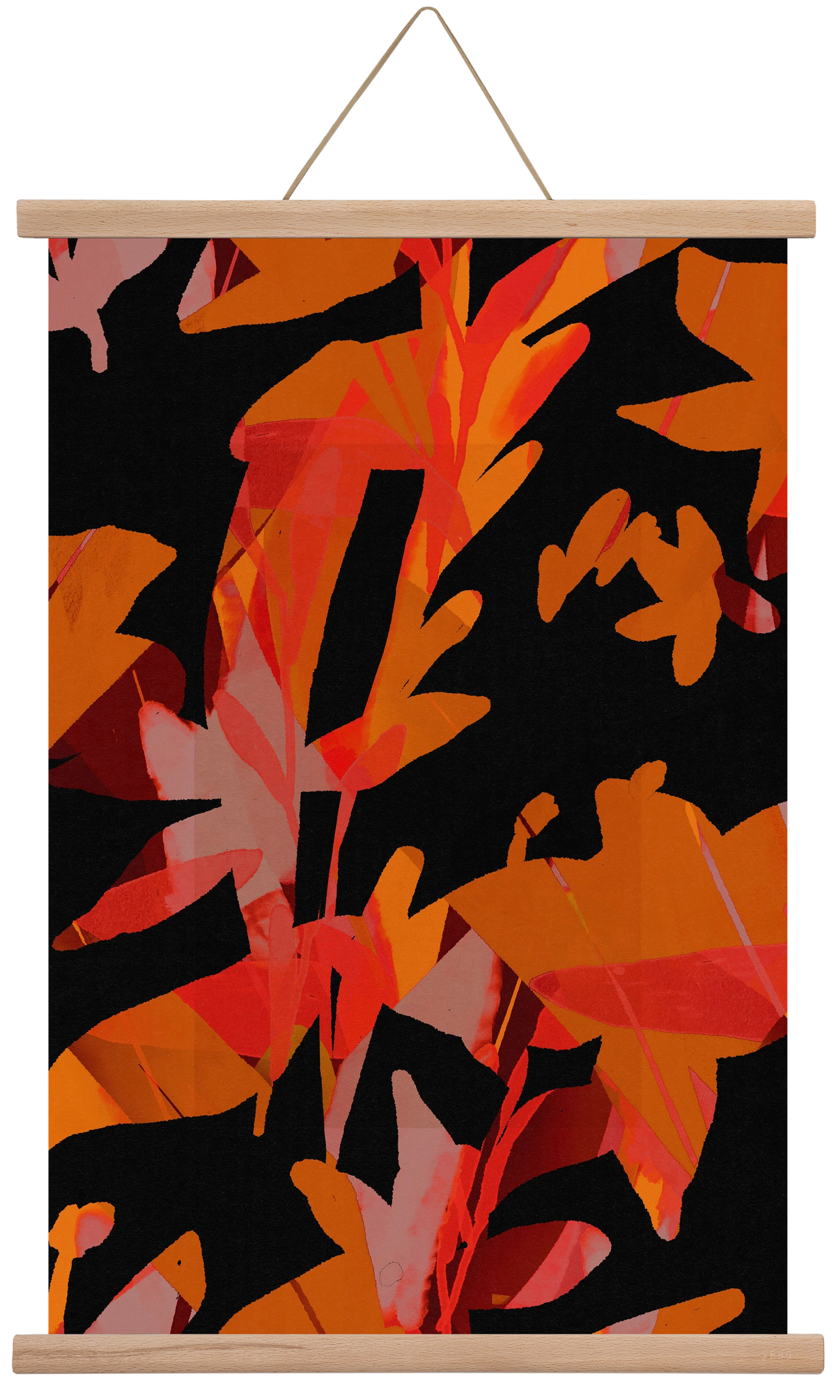 Floral pattern no 01., 40x60 cm (40x60 cm), Tölgy akasztó