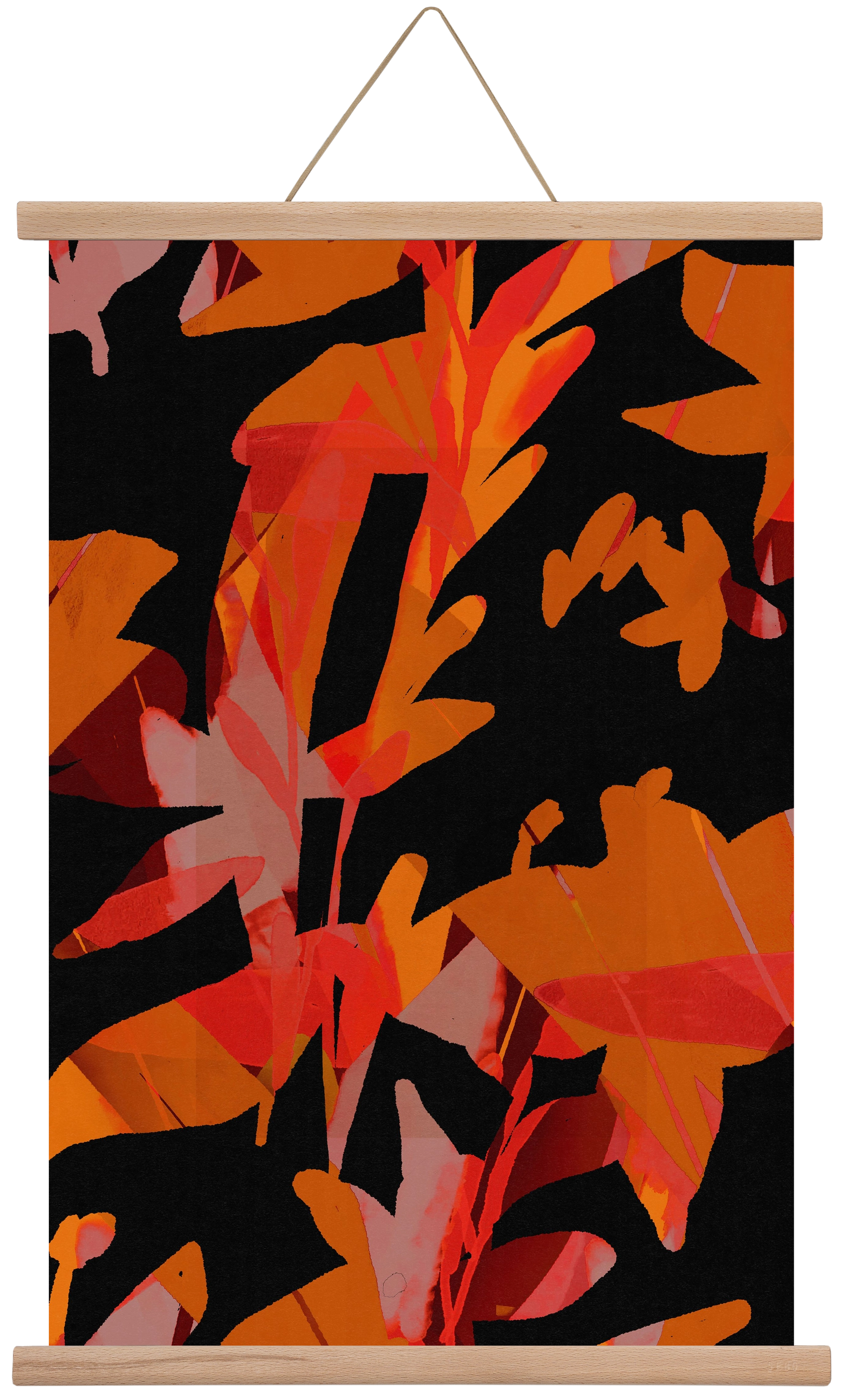 Floral pattern no 01., 40x60 cm (40x60 cm), Tölgy akasztó