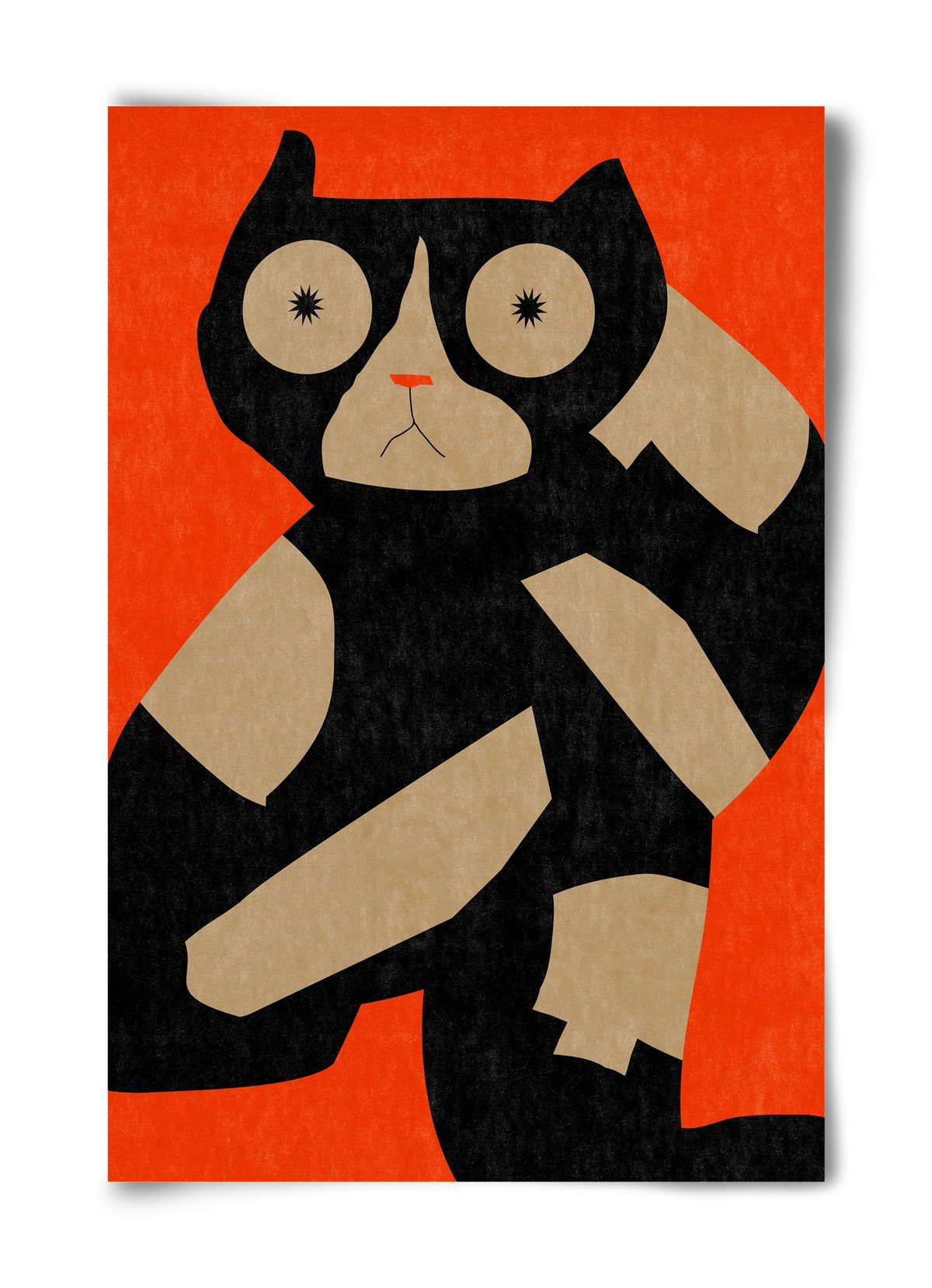 Black spotted cat , 40x60 cm, Keret nélkül