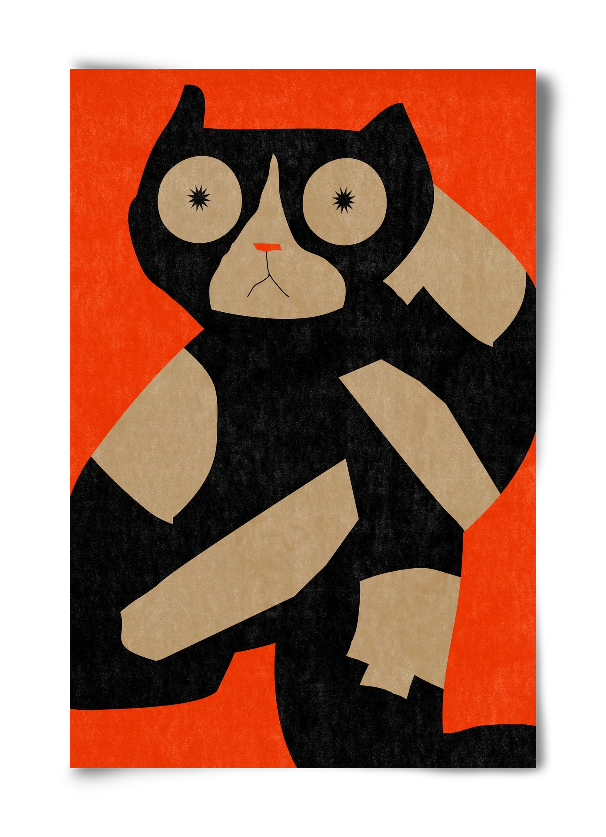 Black spotted cat , 40x60 cm, Keret nélkül