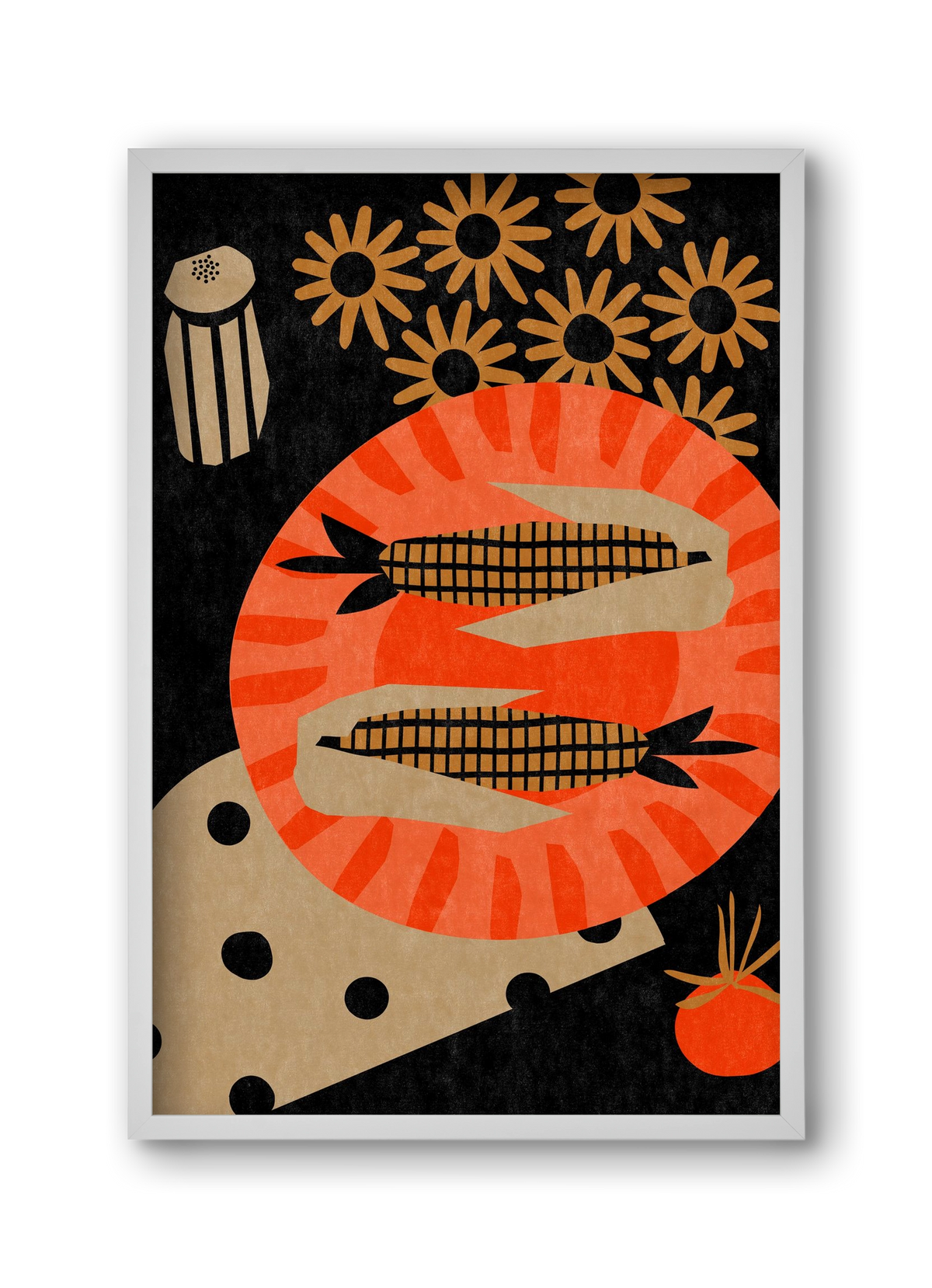 Late night picnic, 30x45 cm (30x45 cm), Fehér keret