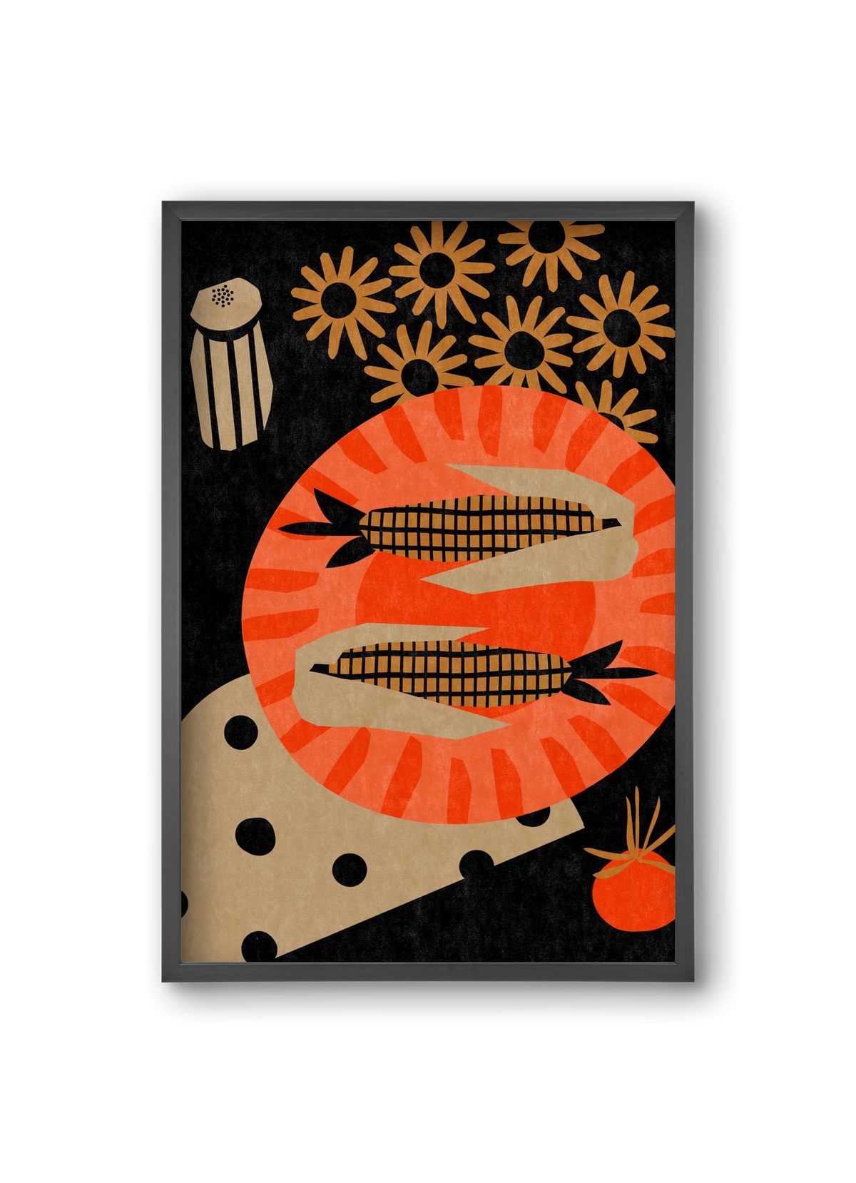 Late night picnic, 20x30 cm (20x30 cm), Fekete keret