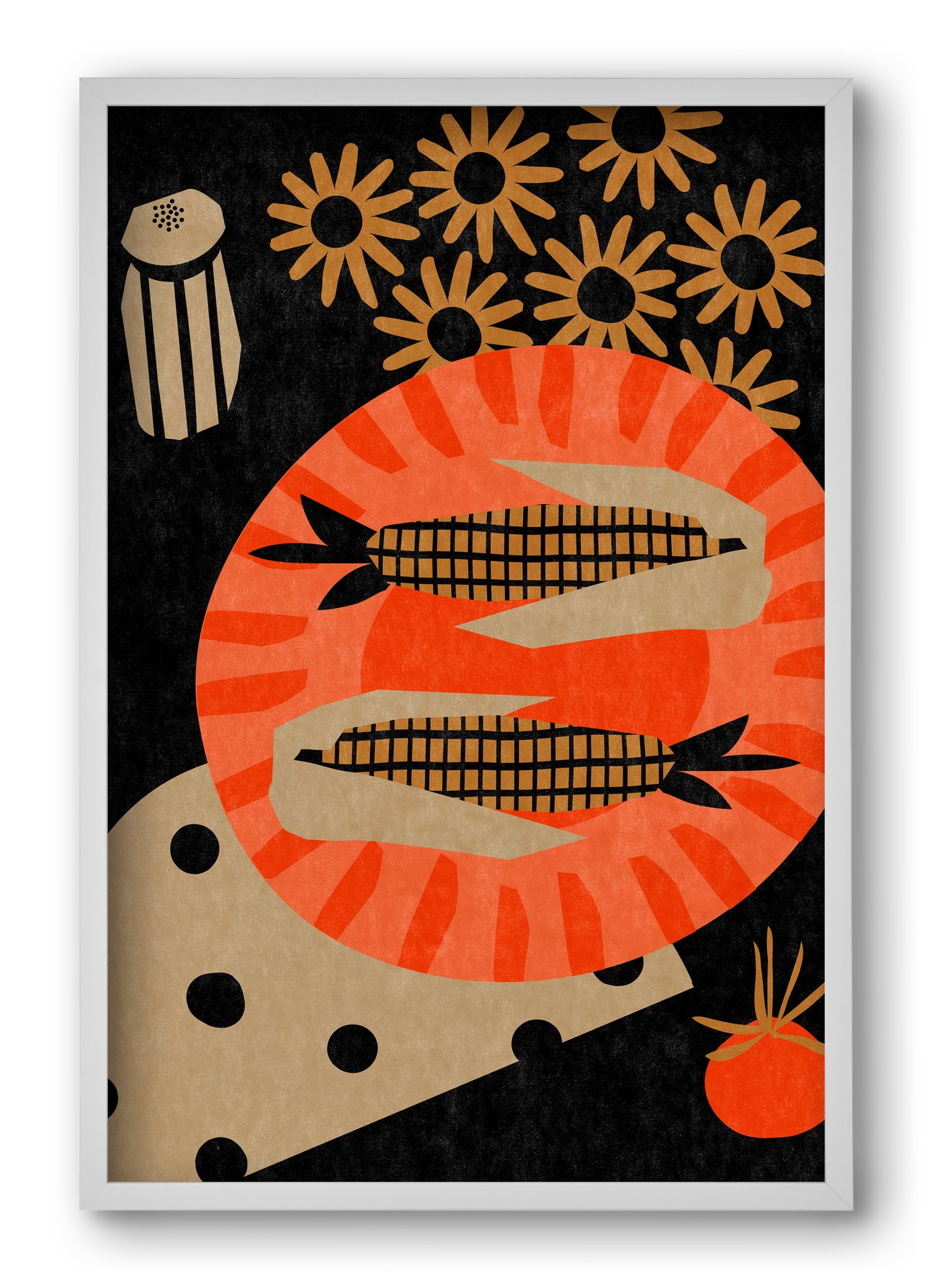 Late night picnic, 40x60 cm (40x60 cm), Fehér keret