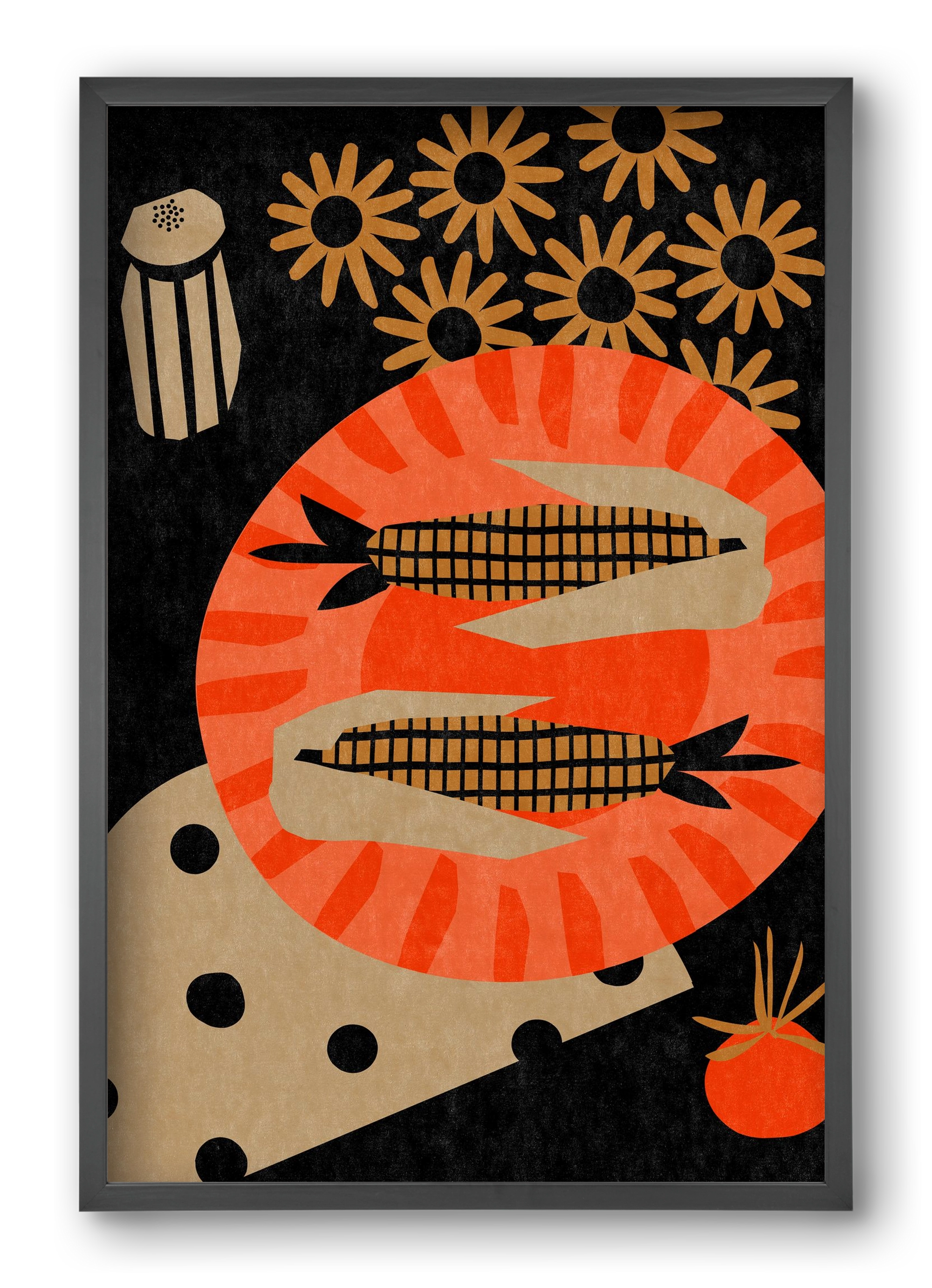 Late night picnic, 40x60 cm (40x60 cm), Fekete keret