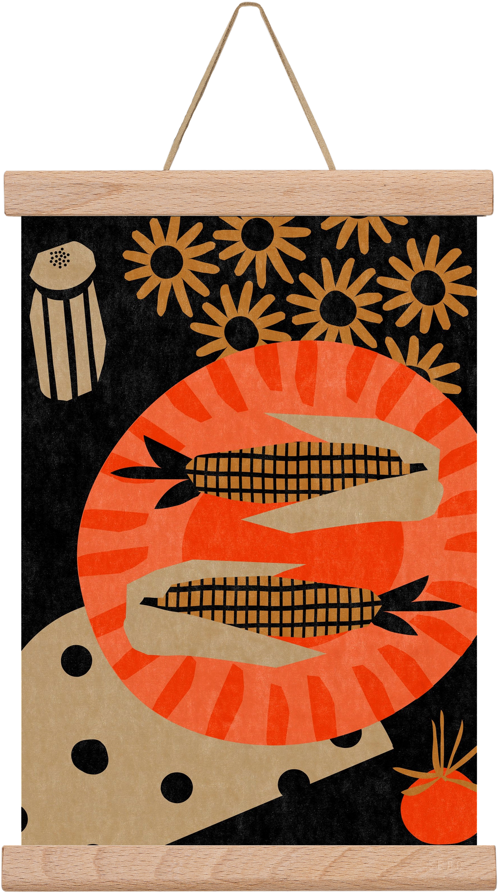 Late night picnic, 20x30 cm (20x30 cm), Tölgy akasztó