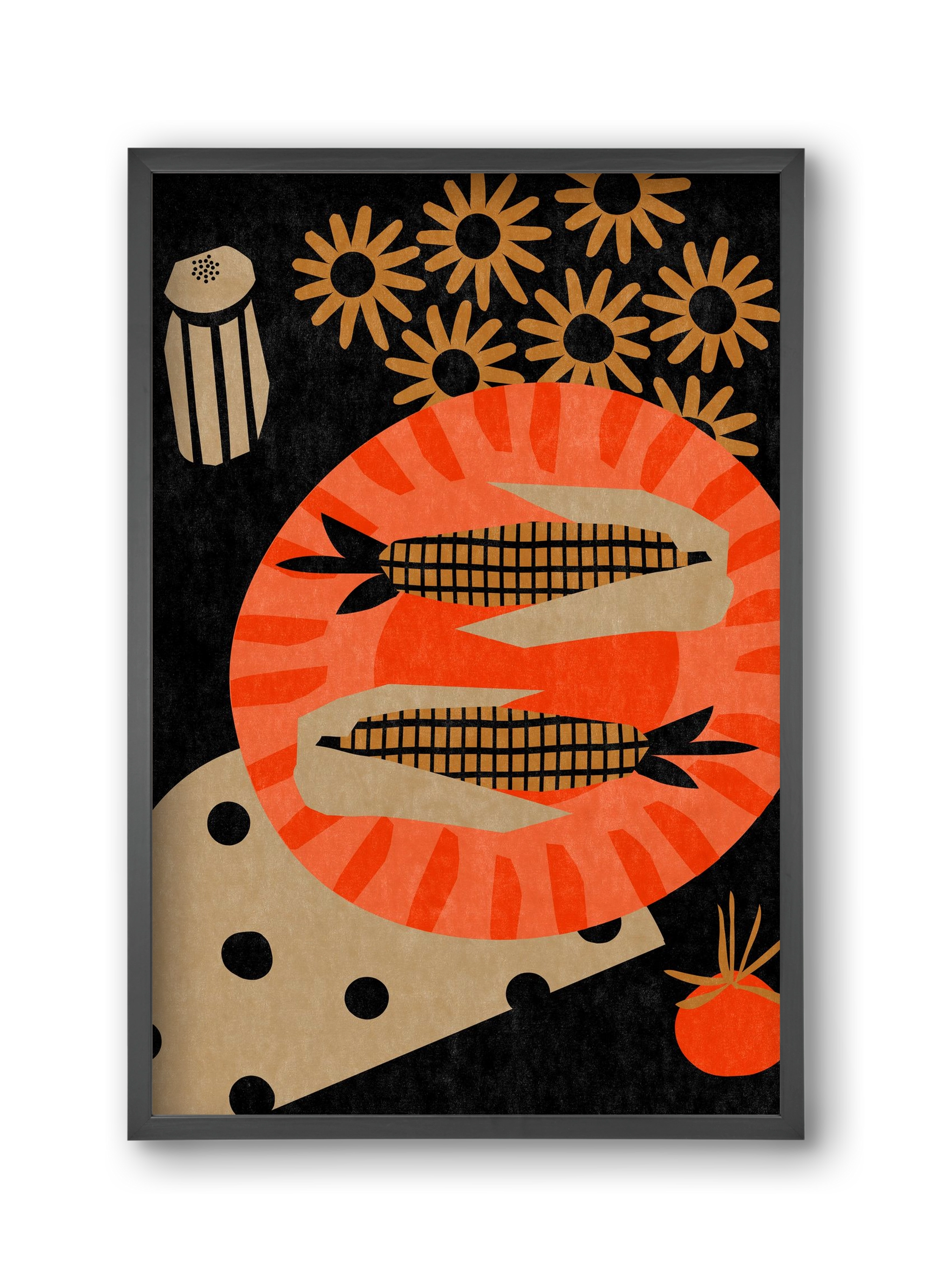 Late night picnic, 30x45 cm (30x45 cm), Fekete keret