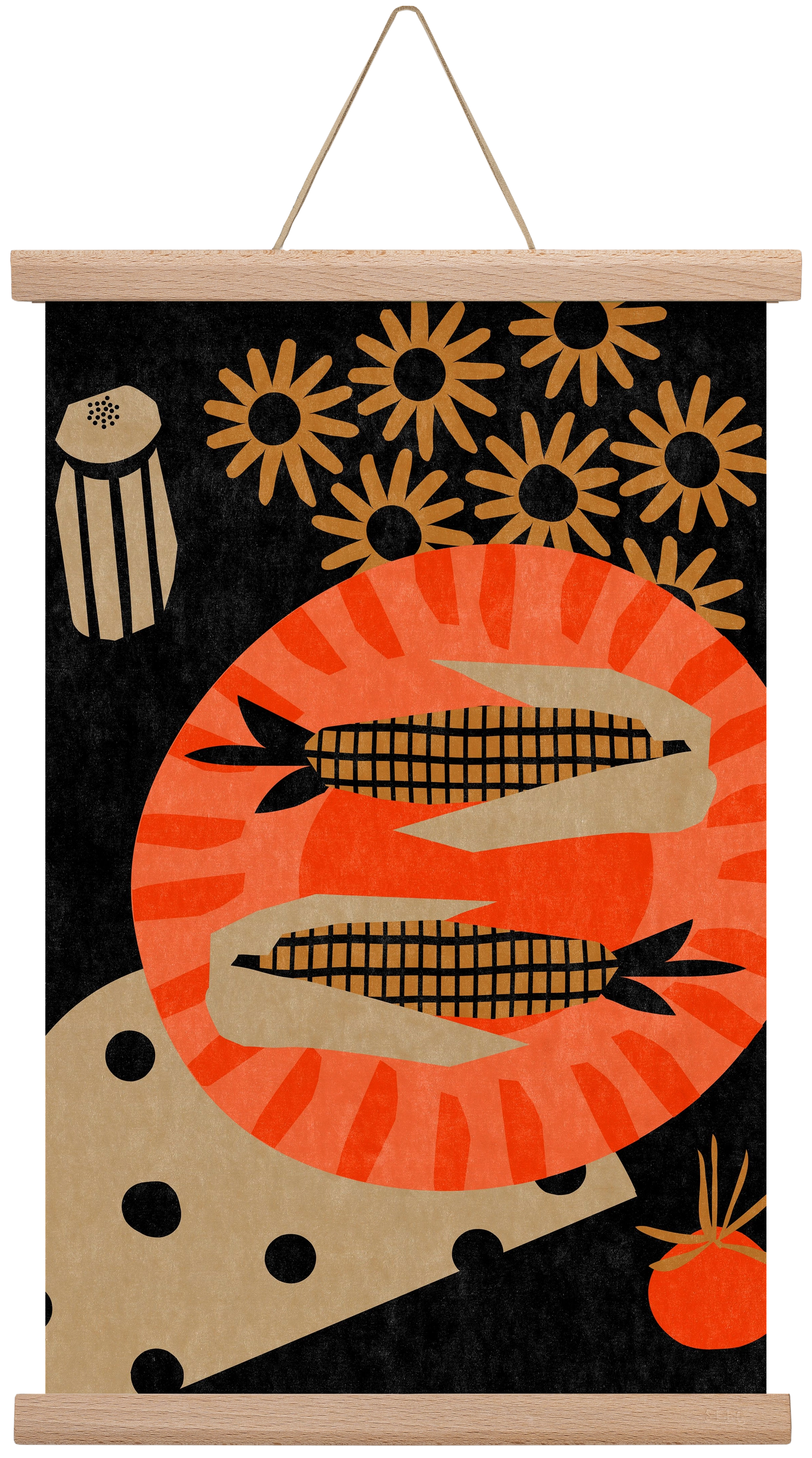 Late night picnic, 30x45 cm (30x45 cm), Tölgy akasztó