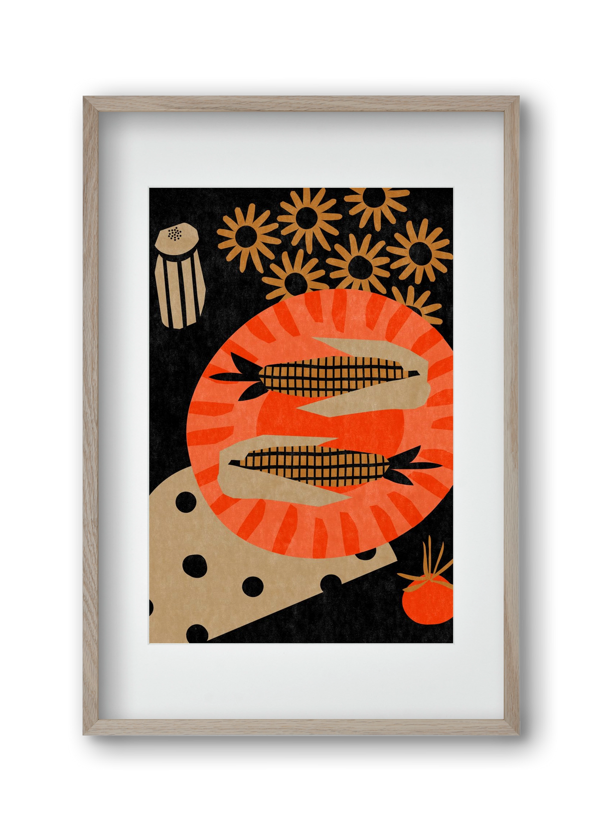 Late night picnic, 30x45 cm (20x30 cm), Tölgy keret, paszpartuval