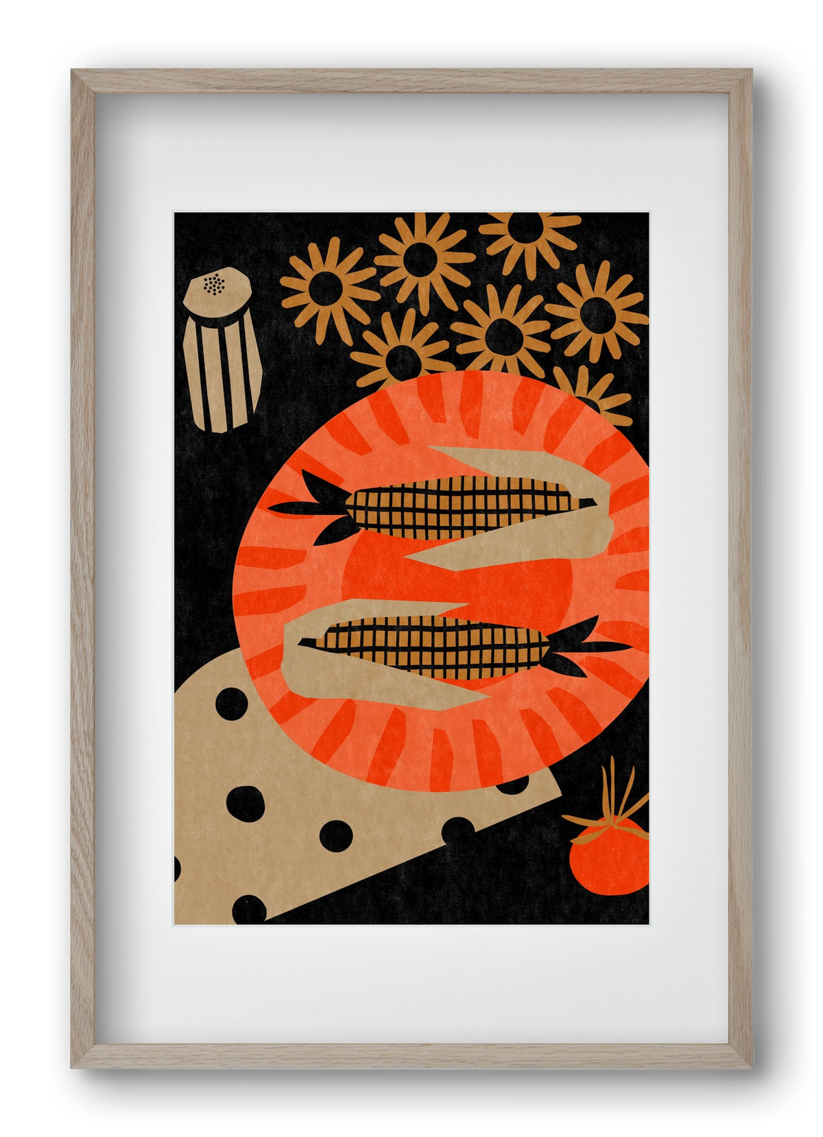 Late night picnic, 40x60 cm (30x45 cm), Tölgy keret, paszpartuval