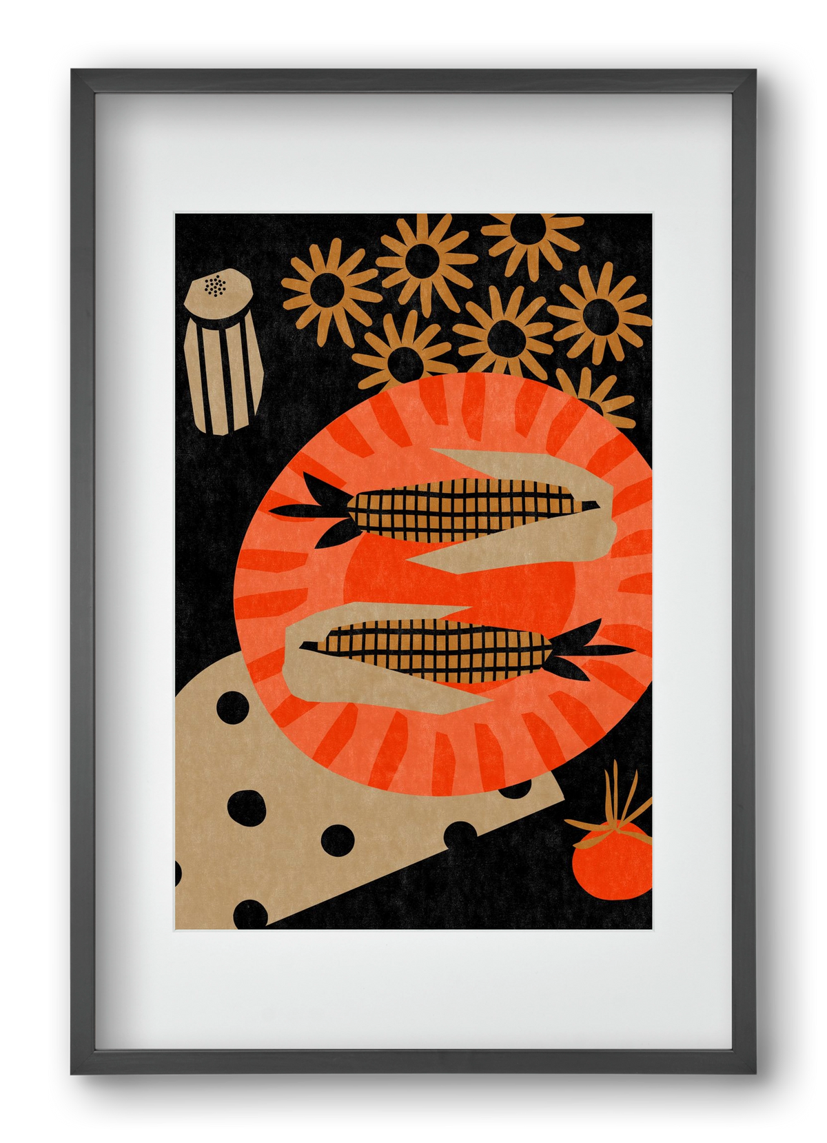 Late night picnic, 40x60 cm (30x45 cm), Fekete keret, paszpartuval