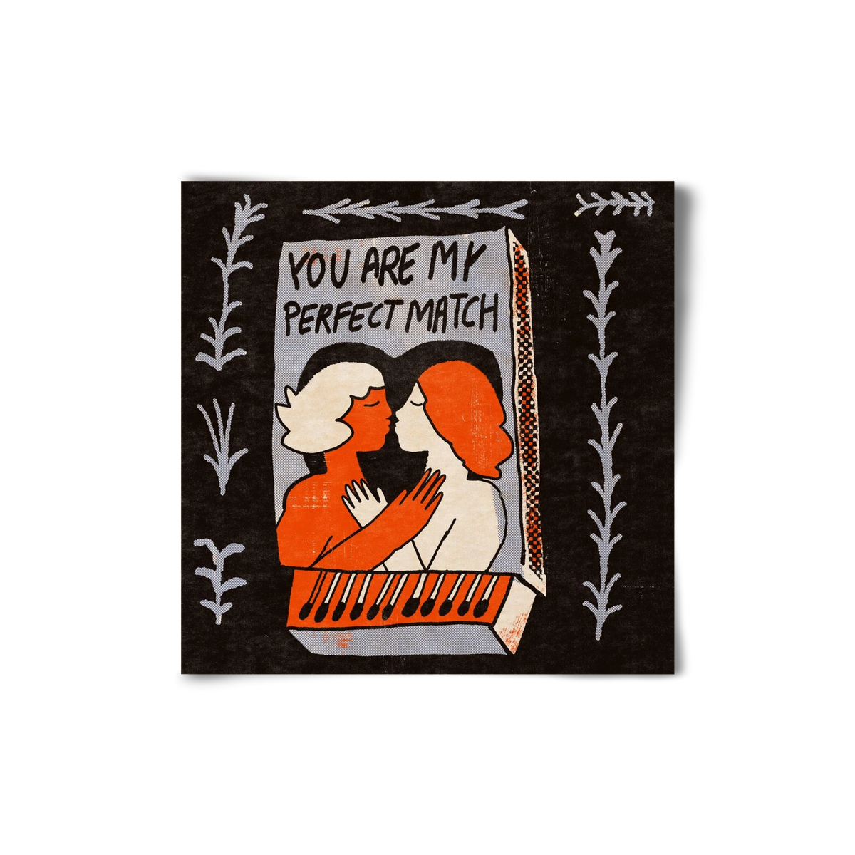 You are my perfect match , 20x20 cm, Keret nélkül