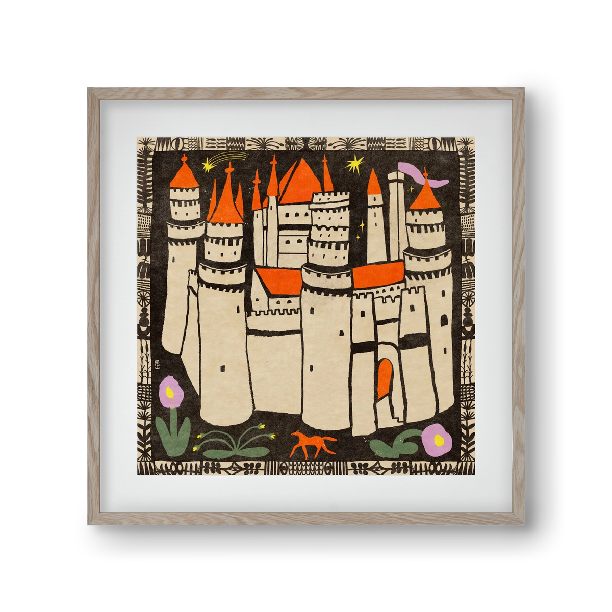 Magic castle, 30x30 cm (20x20 cm), Tölgy keret, paszpartuval