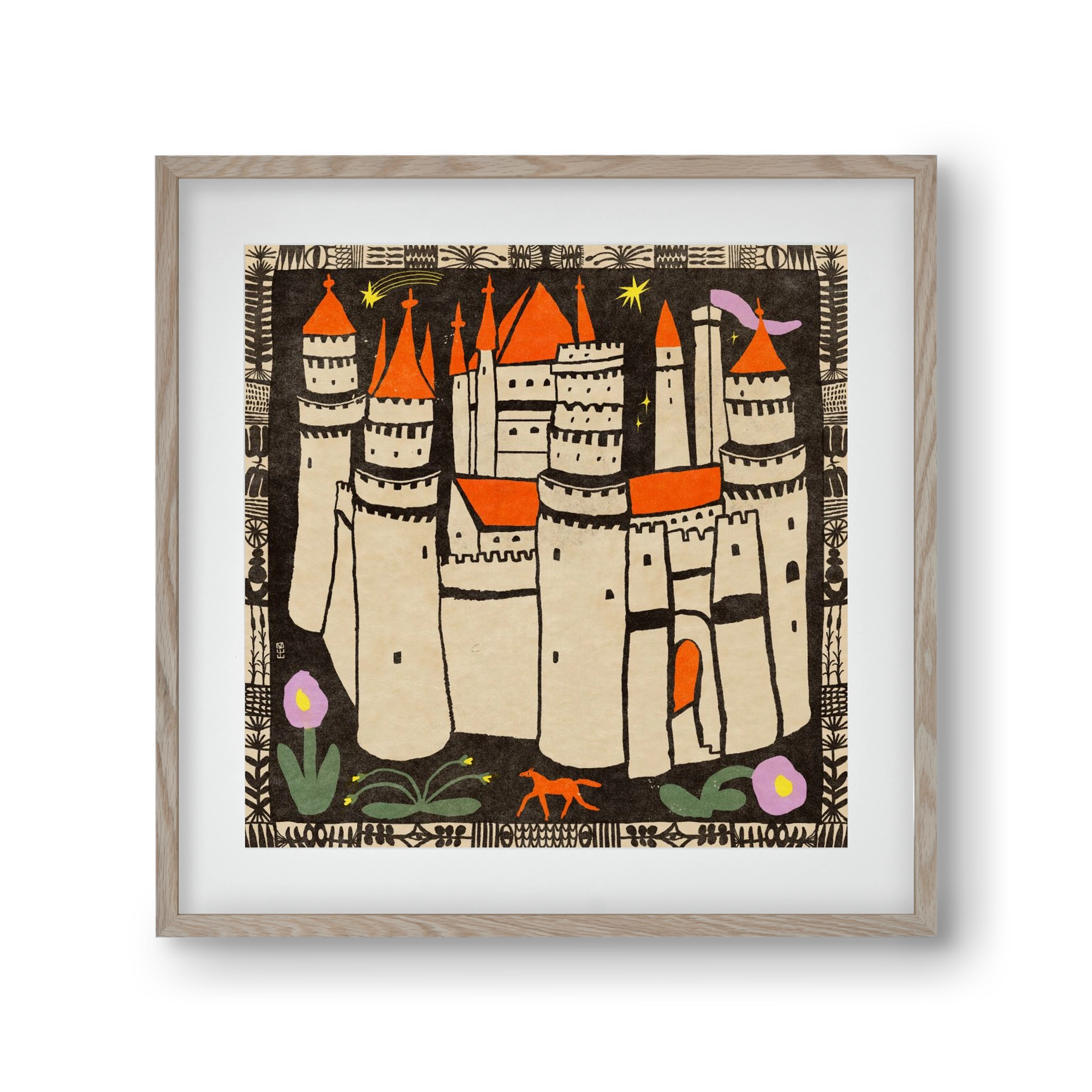 Magic castle, 30x30 cm (20x20 cm), Tölgy keret, paszpartuval