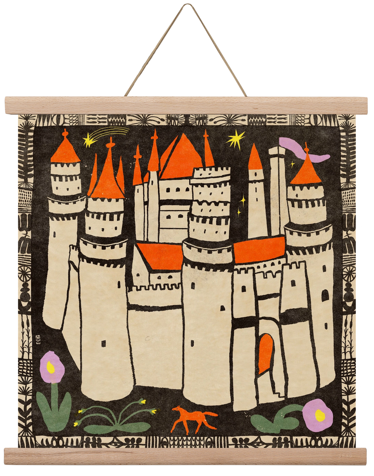 Magic castle, 40x40 cm (40x40 cm), Tölgy akasztó