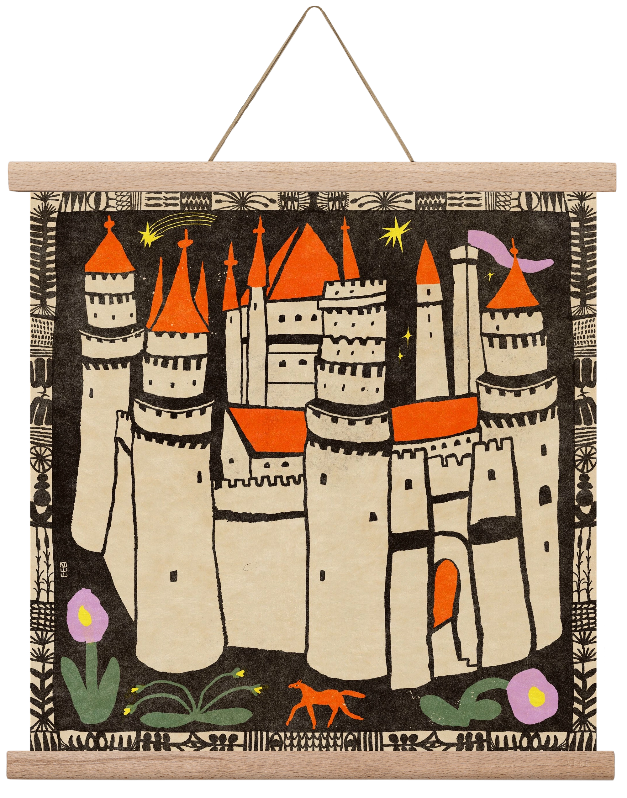 Magic castle, 40x40 cm (40x40 cm), Tölgy akasztó