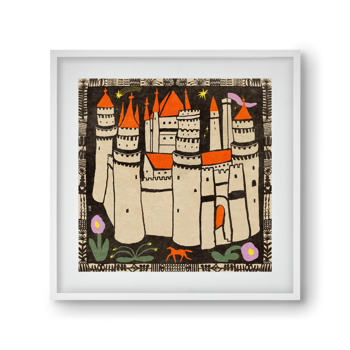 Magic castle, 30x30 cm (20x20 cm), Fehér keret, paszpartuval