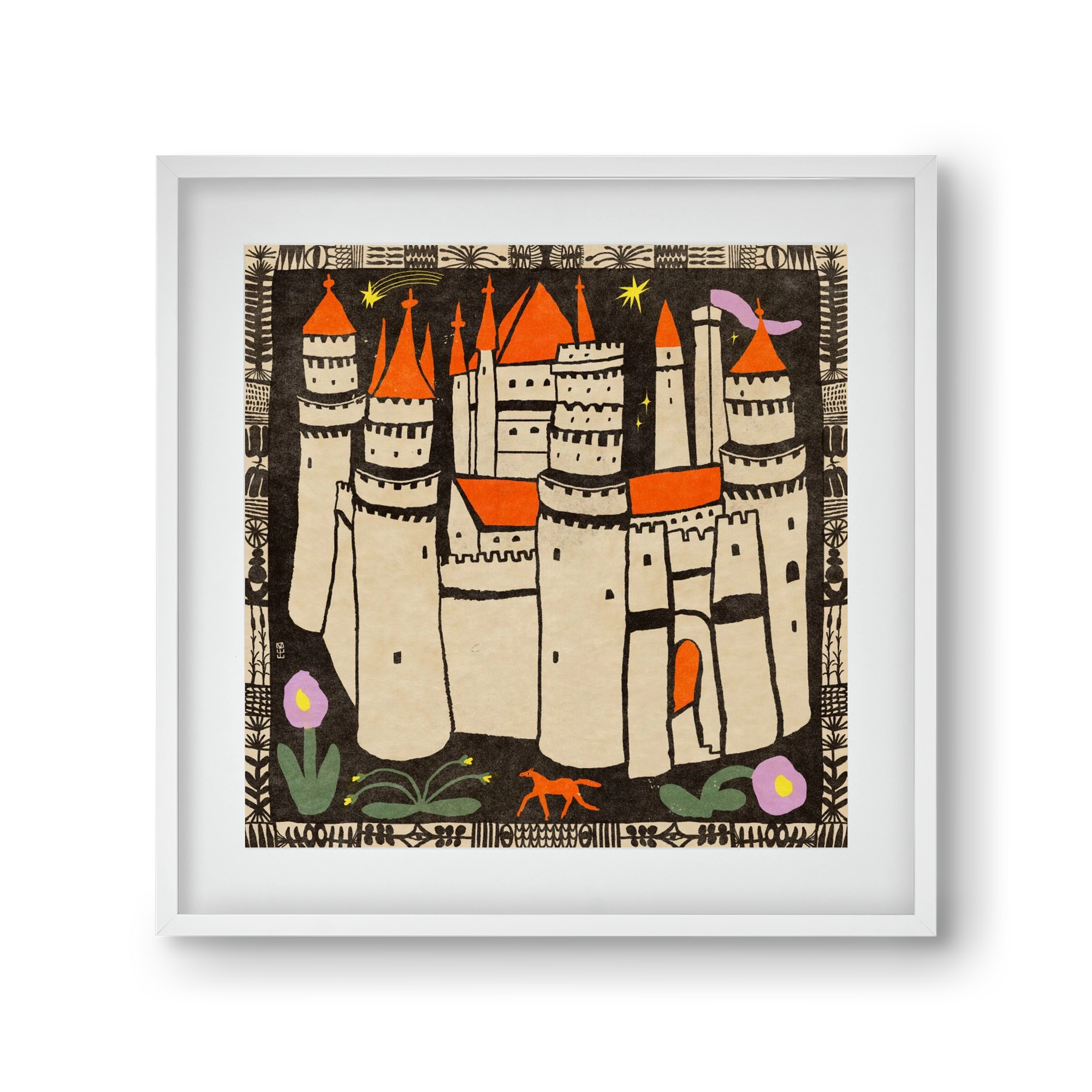 Magic castle, 30x30 cm (20x20 cm), Fehér keret, paszpartuval