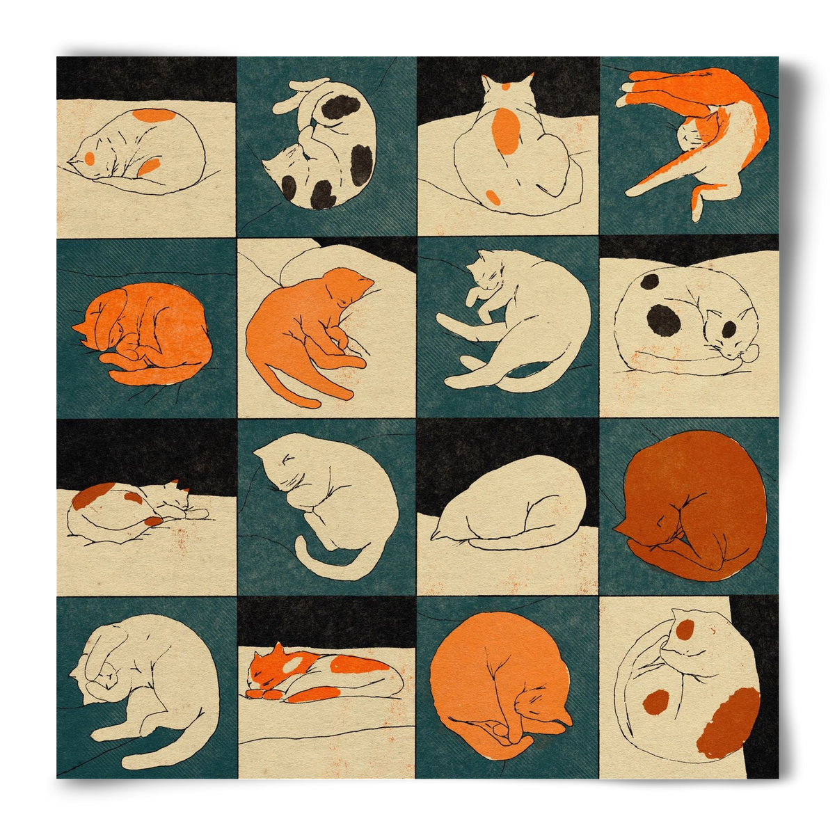 CAT BINGO no 02. , 50x50 cm, Keret nélkül