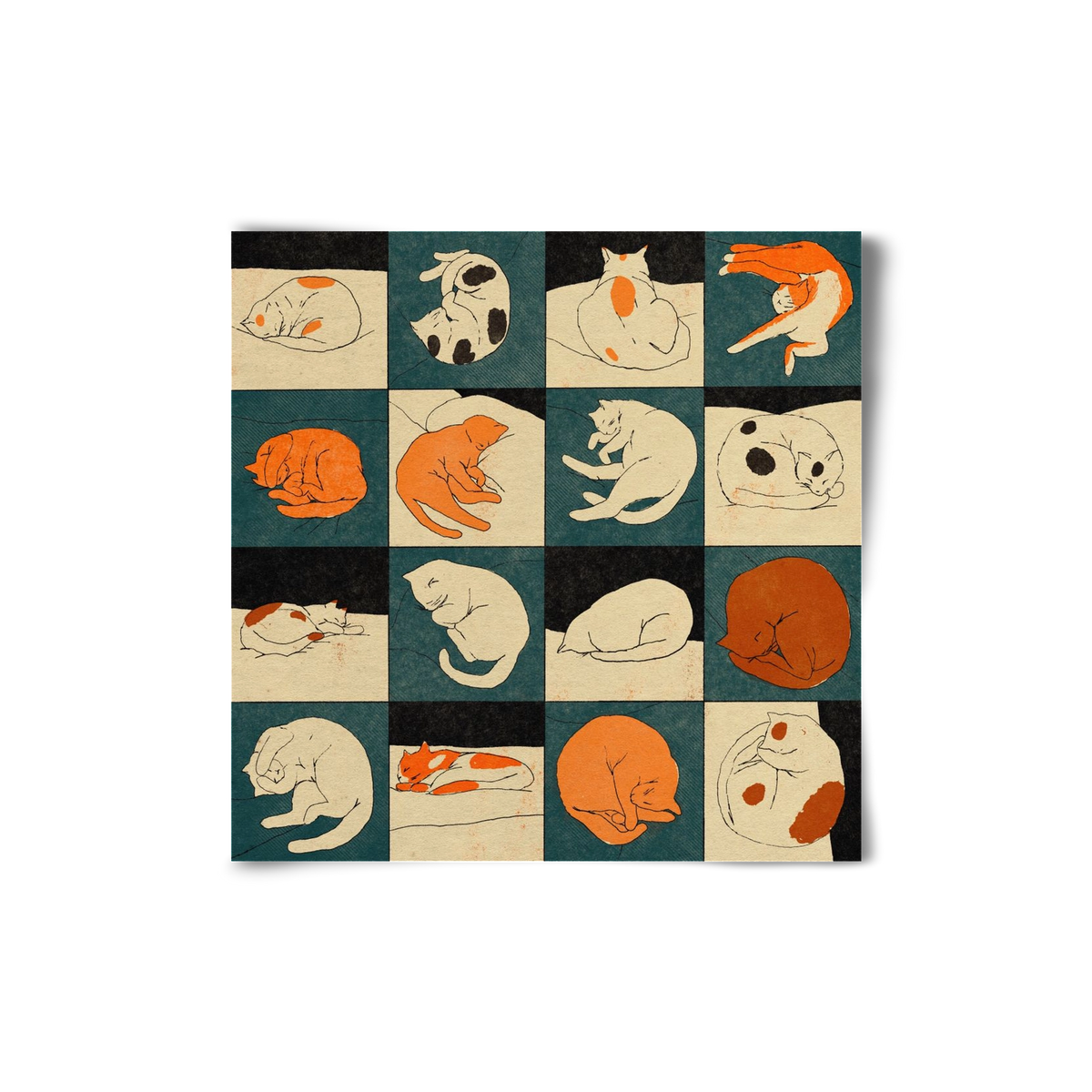 CAT BINGO no 02. , 20x20 cm, Keret nélkül