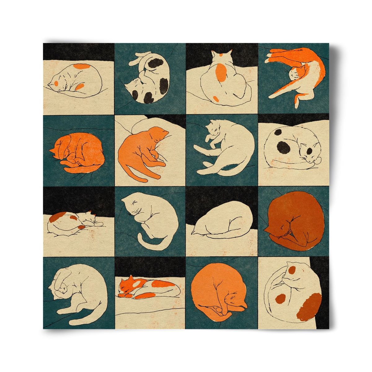 CAT BINGO no 02. , 40x40 cm, Keret nélkül