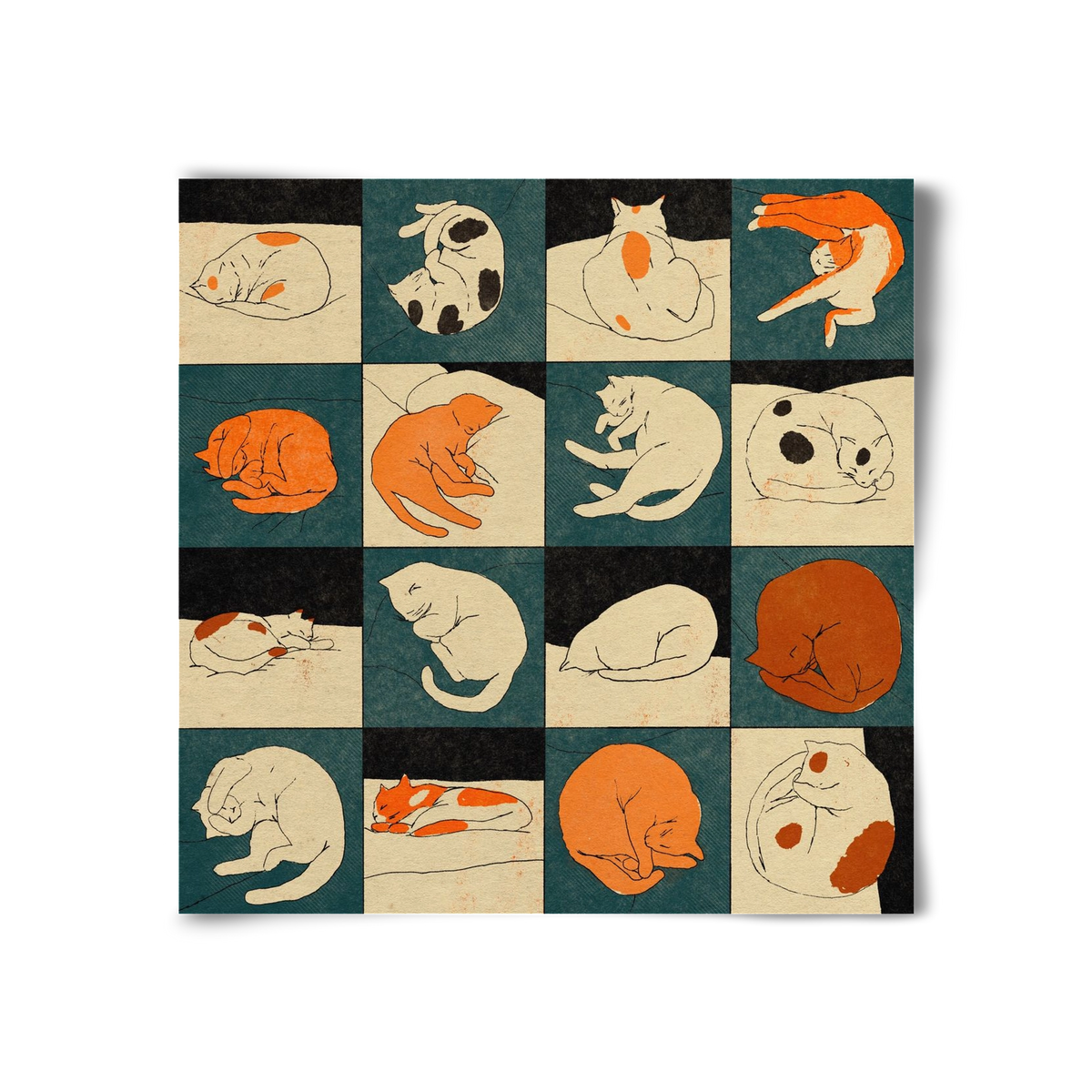 CAT BINGO no 02. , 30x30 cm, Keret nélkül