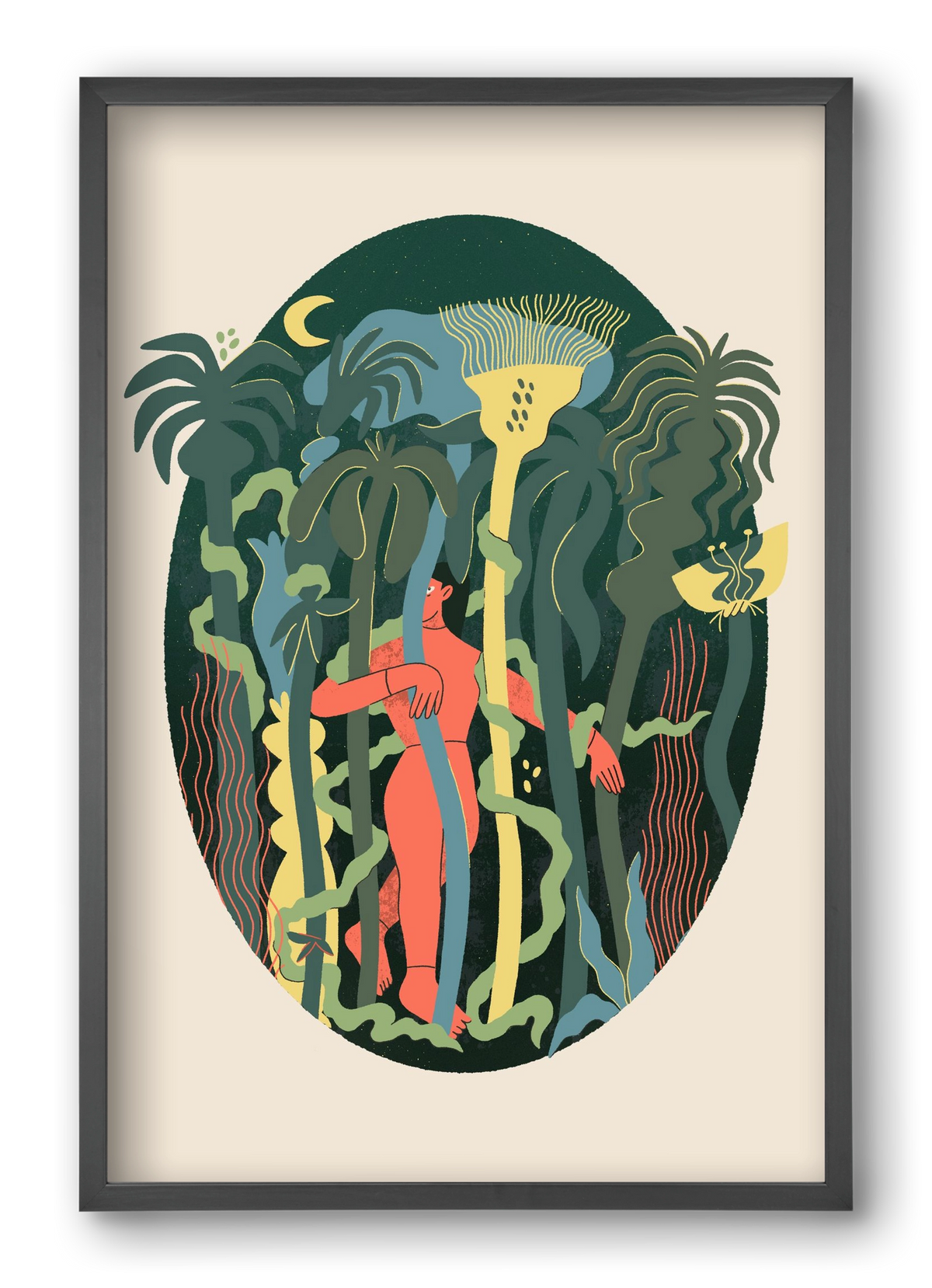 Magical Garden, 40x60 cm (40x60 cm), Fekete keret