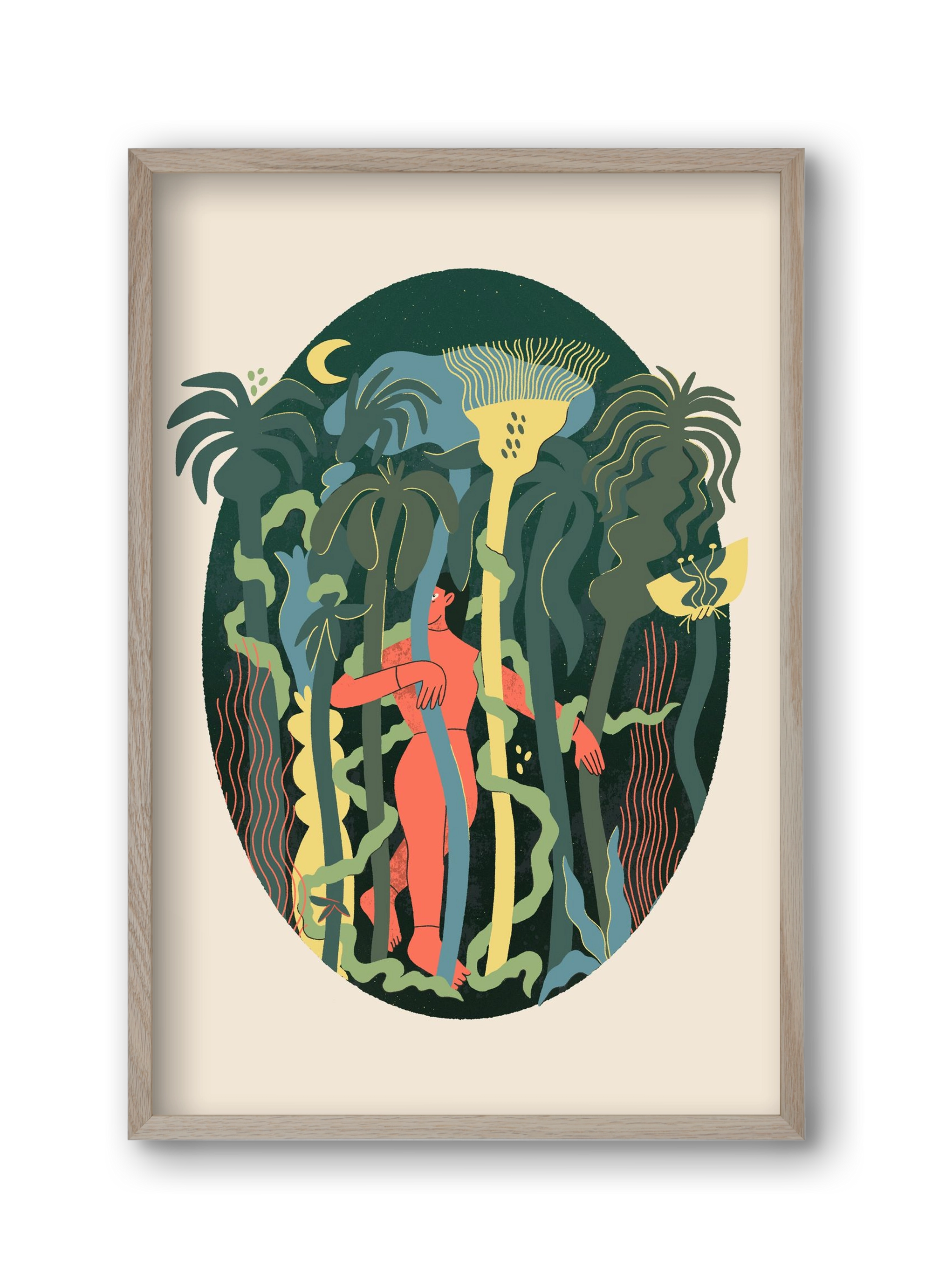 Magical Garden, 30x45 cm (30x45 cm), Tölgy keret