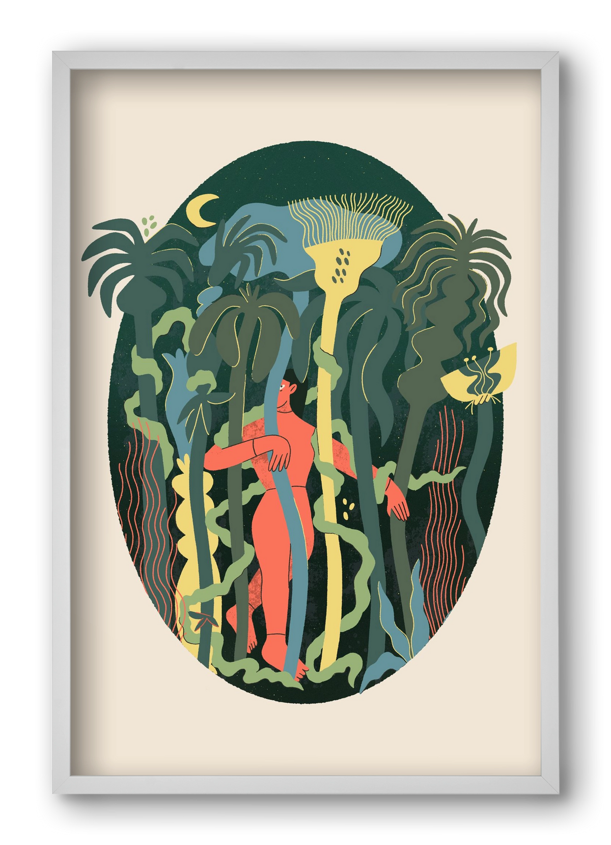 Magical Garden, 40x60 cm (40x60 cm), Fehér keret