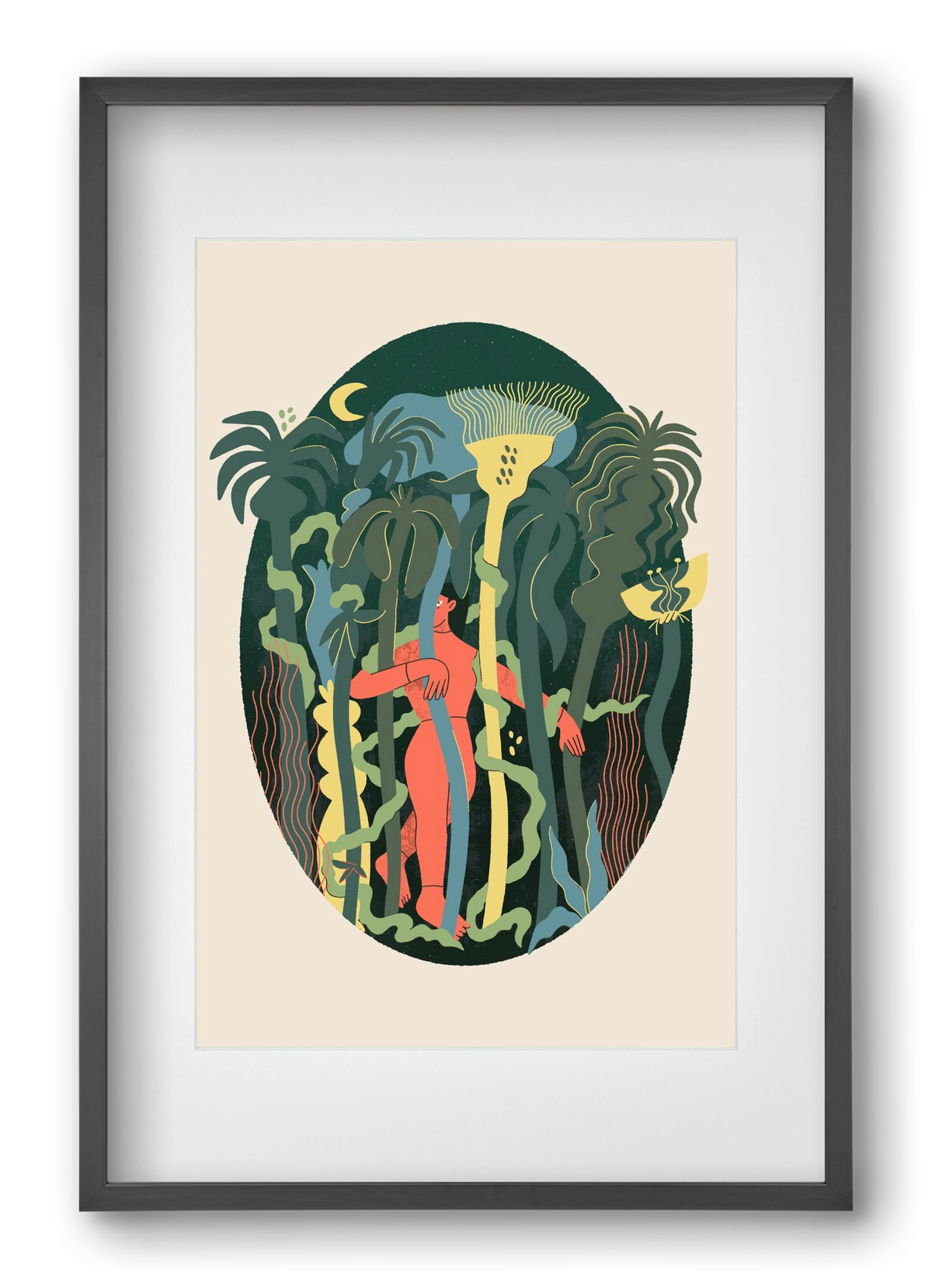 Magical Garden, 40x60 cm (30x45 cm), Fekete keret, paszpartuval