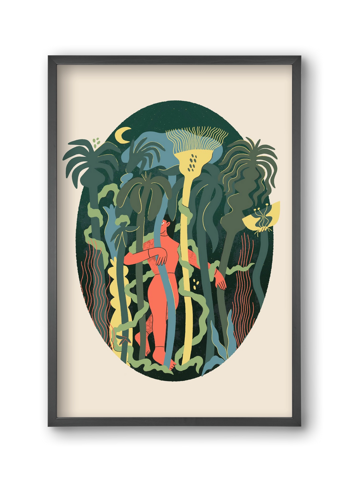 Magical Garden, 30x45 cm (30x45 cm), Fekete keret