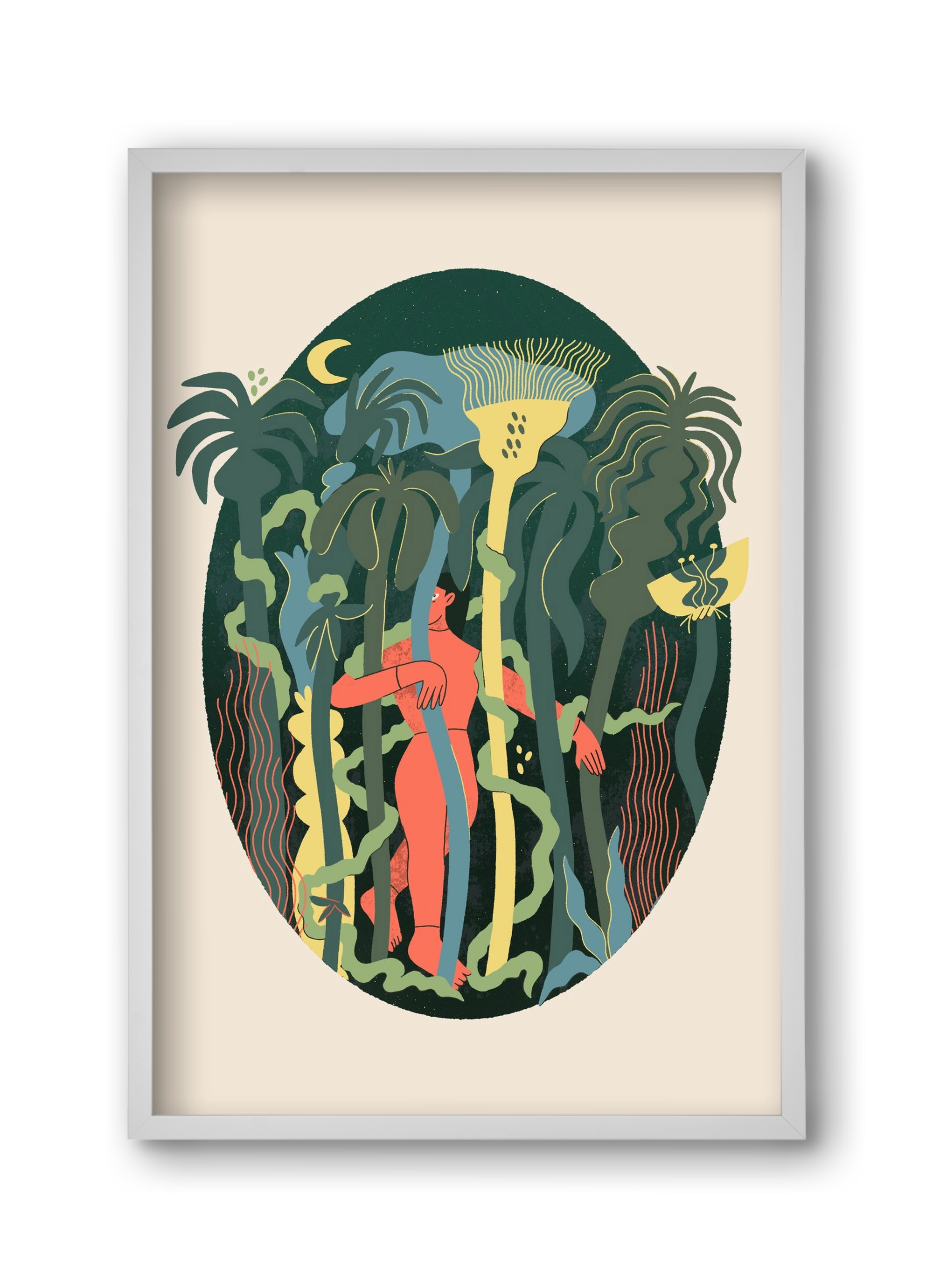 Magical Garden, 30x45 cm (30x45 cm), Fehér keret