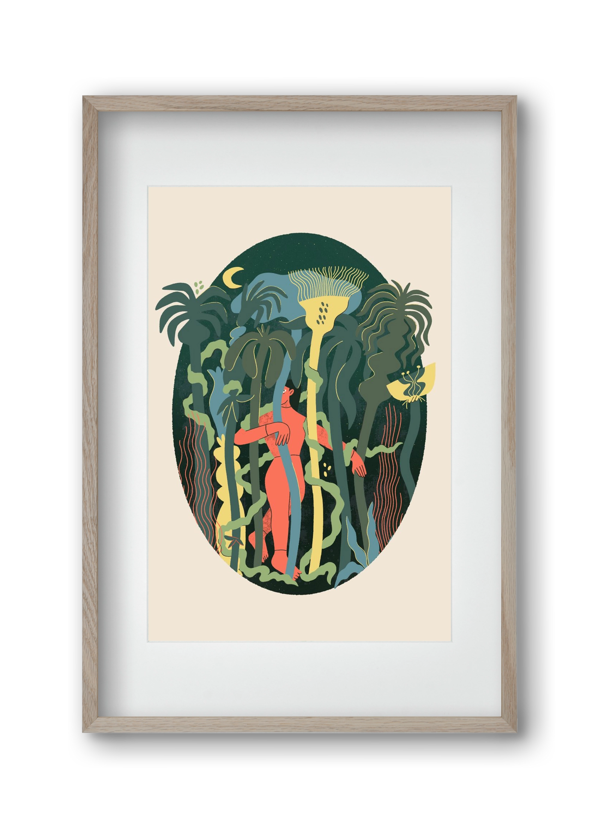 Magical Garden, 30x45 cm (20x30 cm), Tölgy keret, paszpartuval