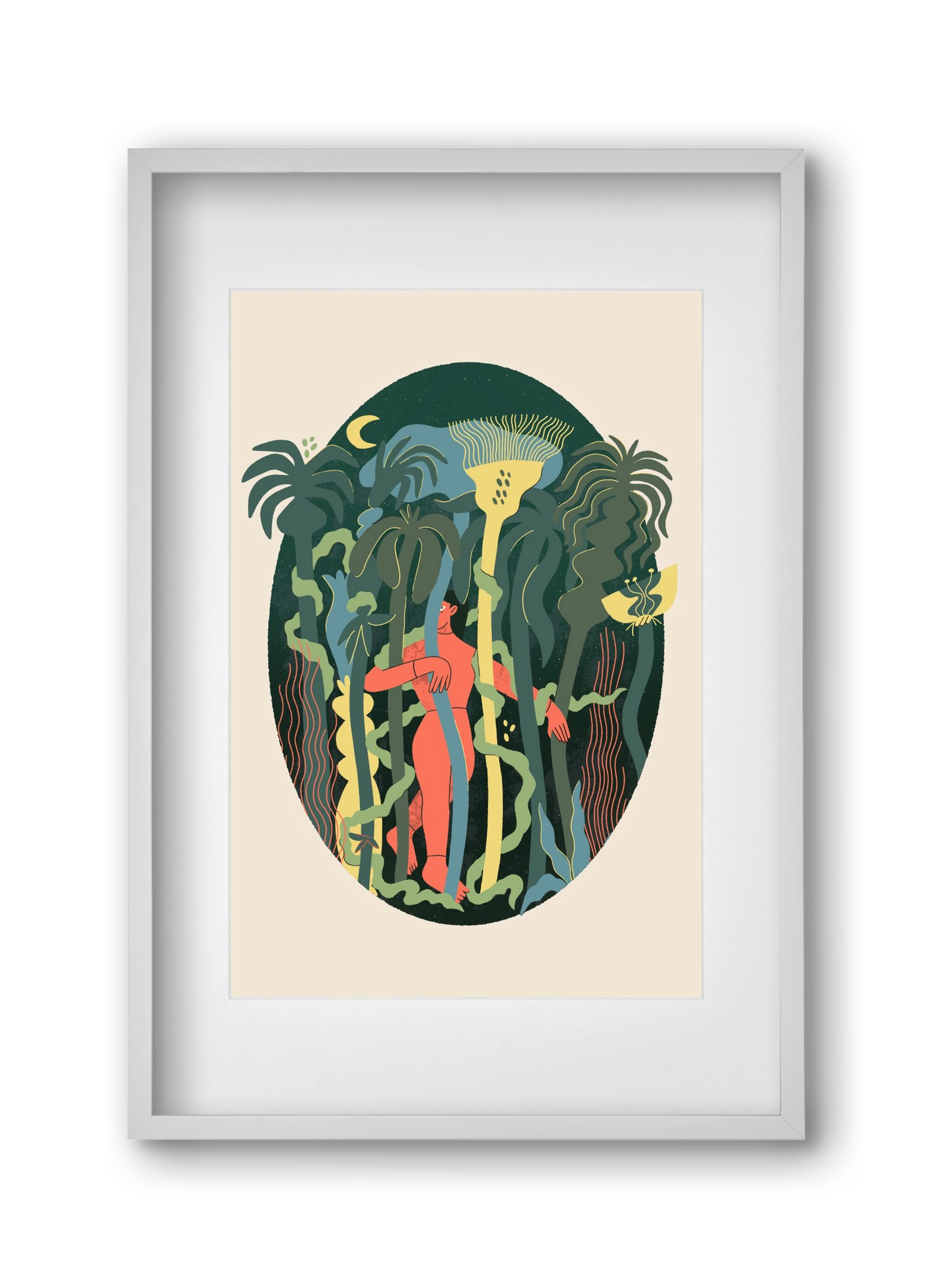 Magical Garden, 30x45 cm (20x30 cm), Fehér keret, paszpartuval