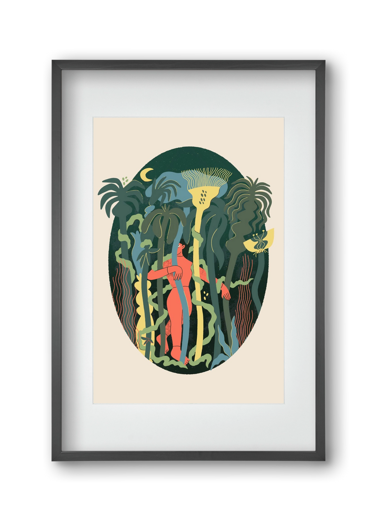 Magical Garden, 30x45 cm (20x30 cm), Fekete keret, paszpartuval