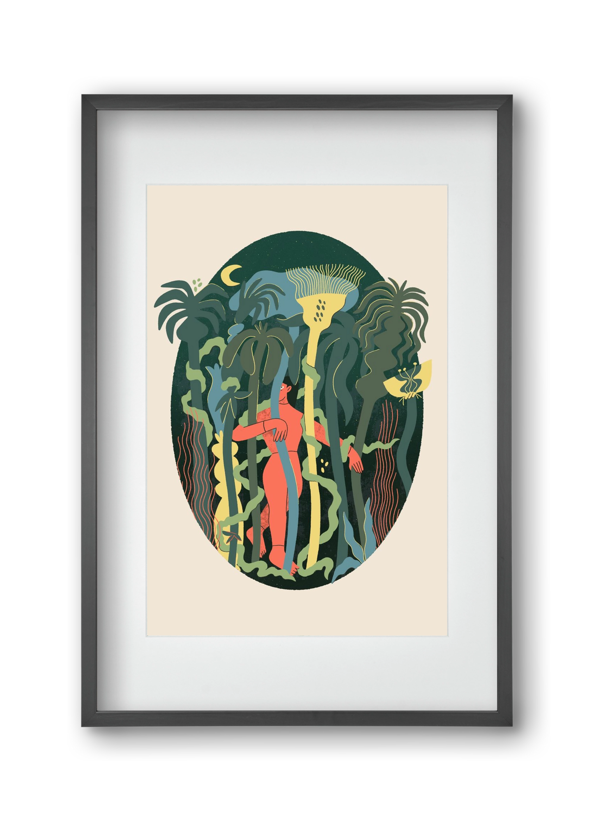 Magical Garden, 30x45 cm (20x30 cm), Fekete keret, paszpartuval