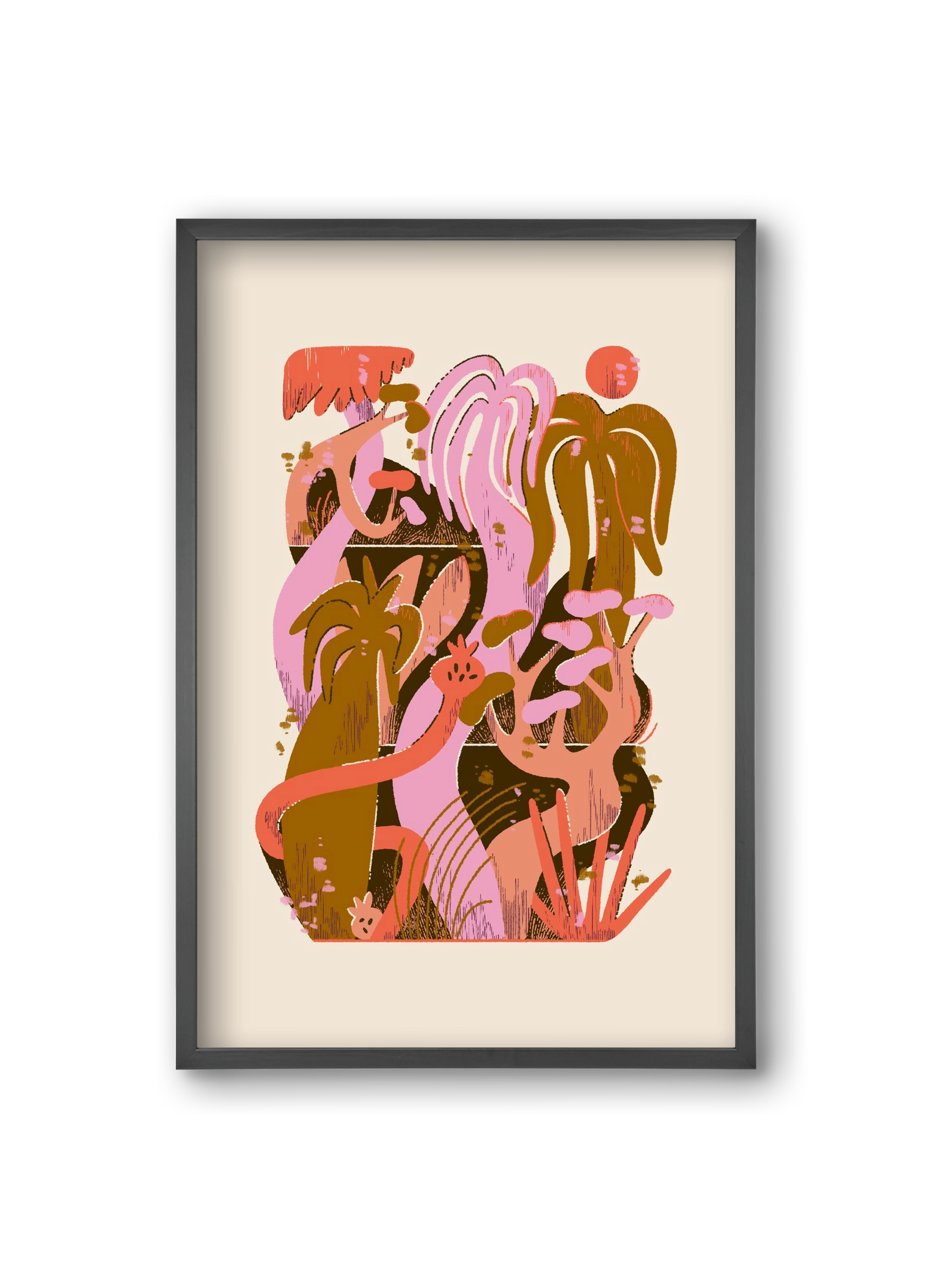 Dreamy Jungle, 20x30 cm (20x30 cm), Fekete keret