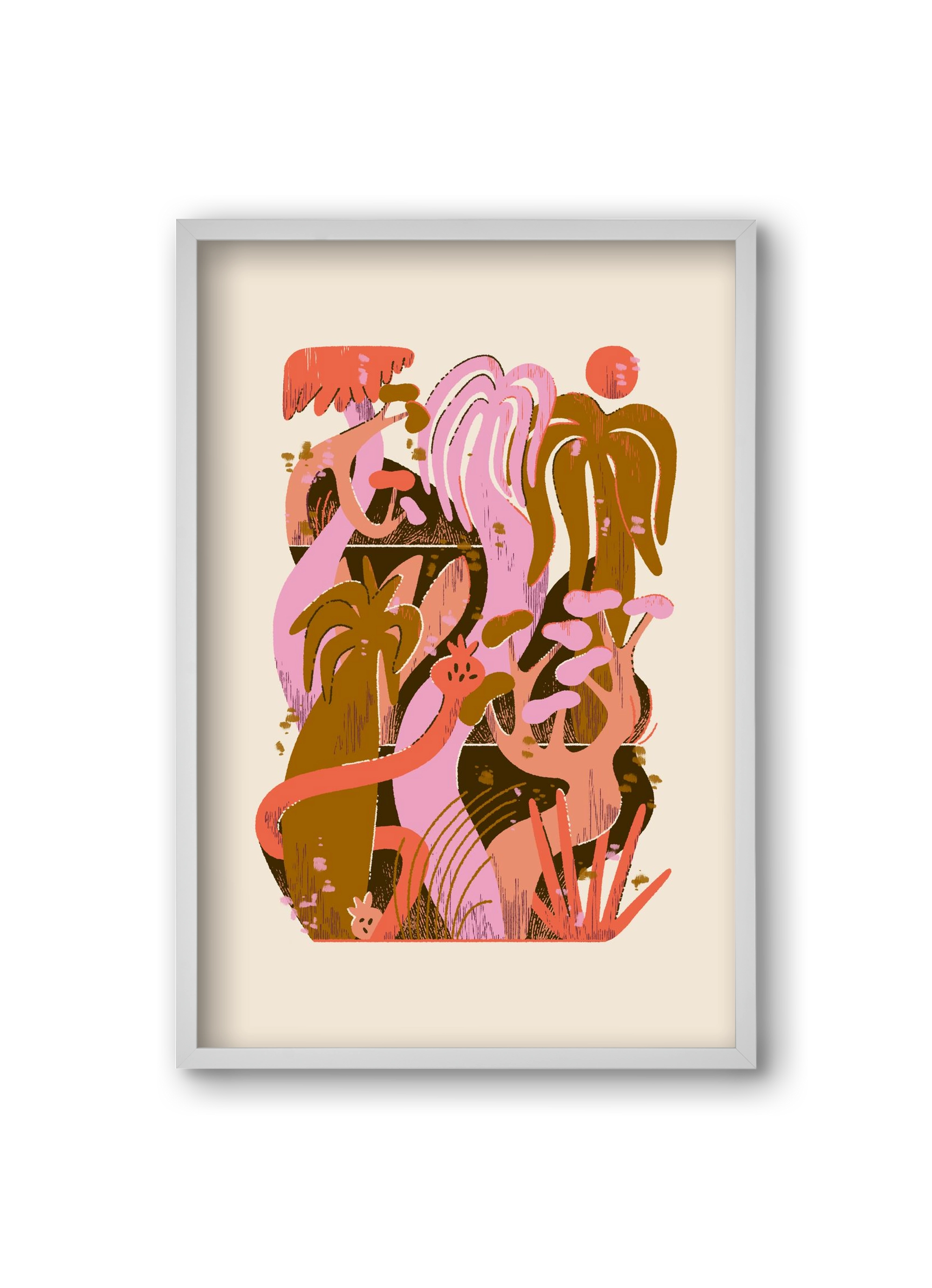 Dreamy Jungle, 20x30 cm (20x30 cm), Fehér keret