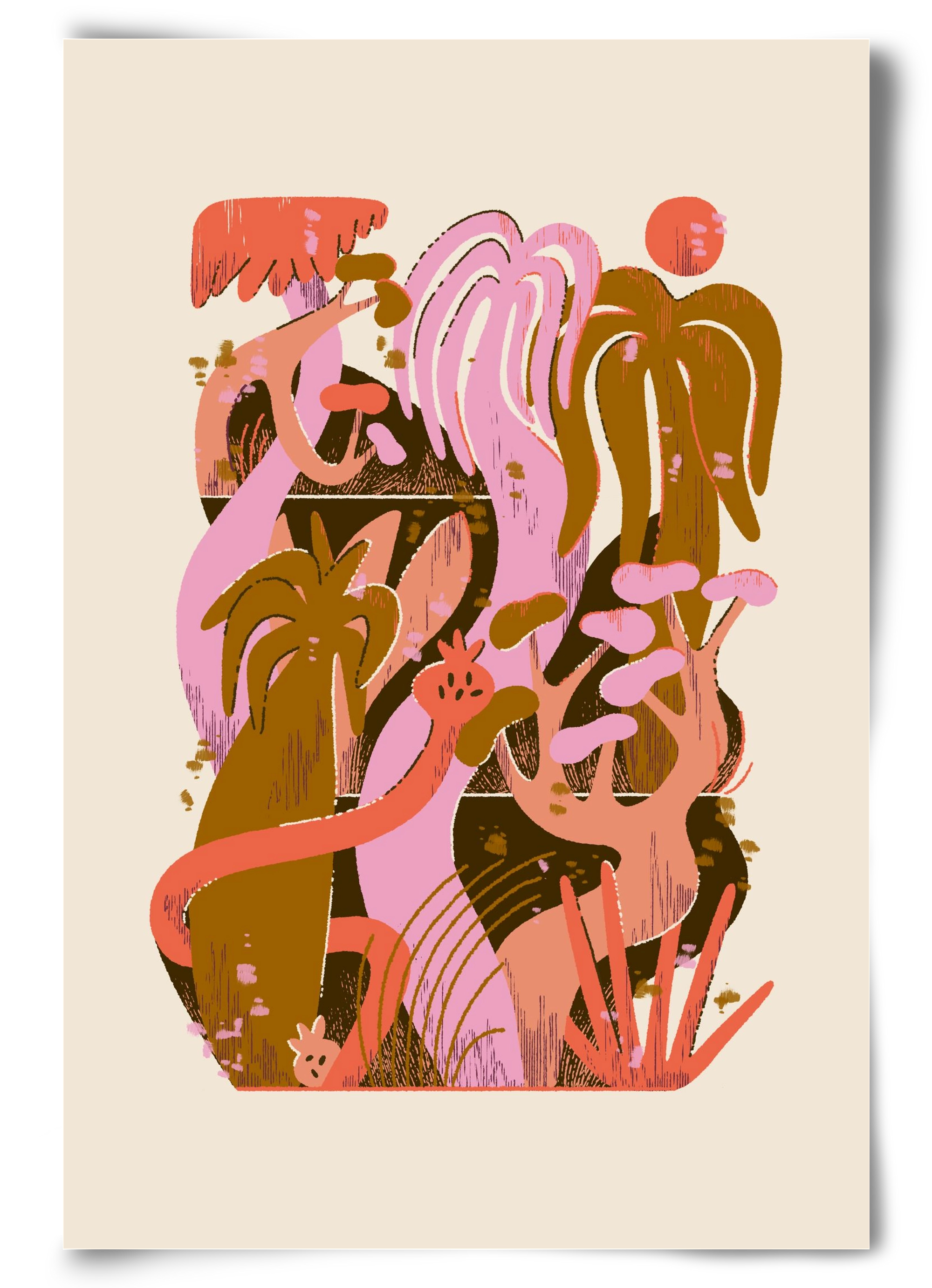 Dreamy Jungle, 60x90 cm, Keret nélkül