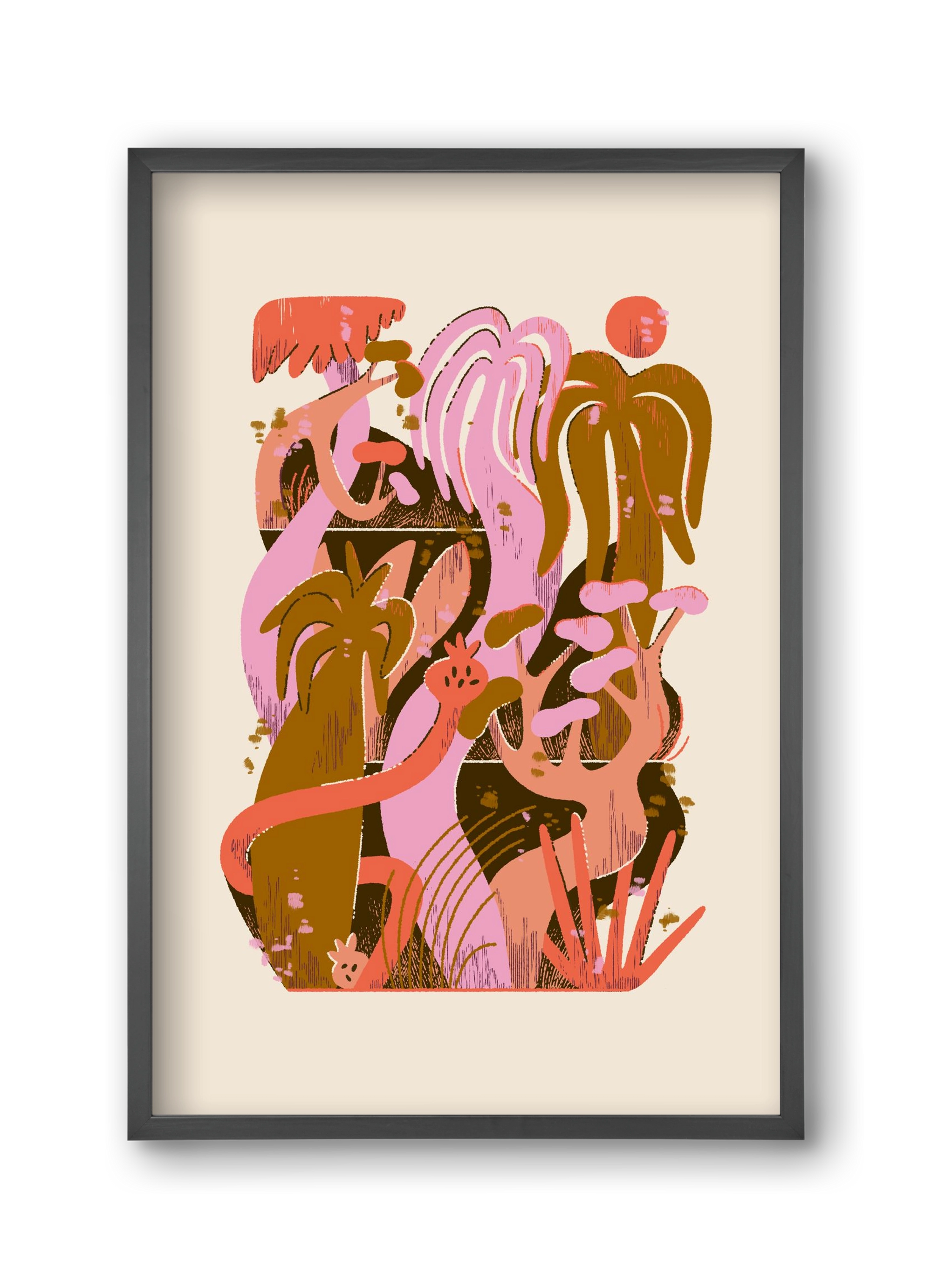 Dreamy Jungle, 30x45 cm (30x45 cm), Fekete keret