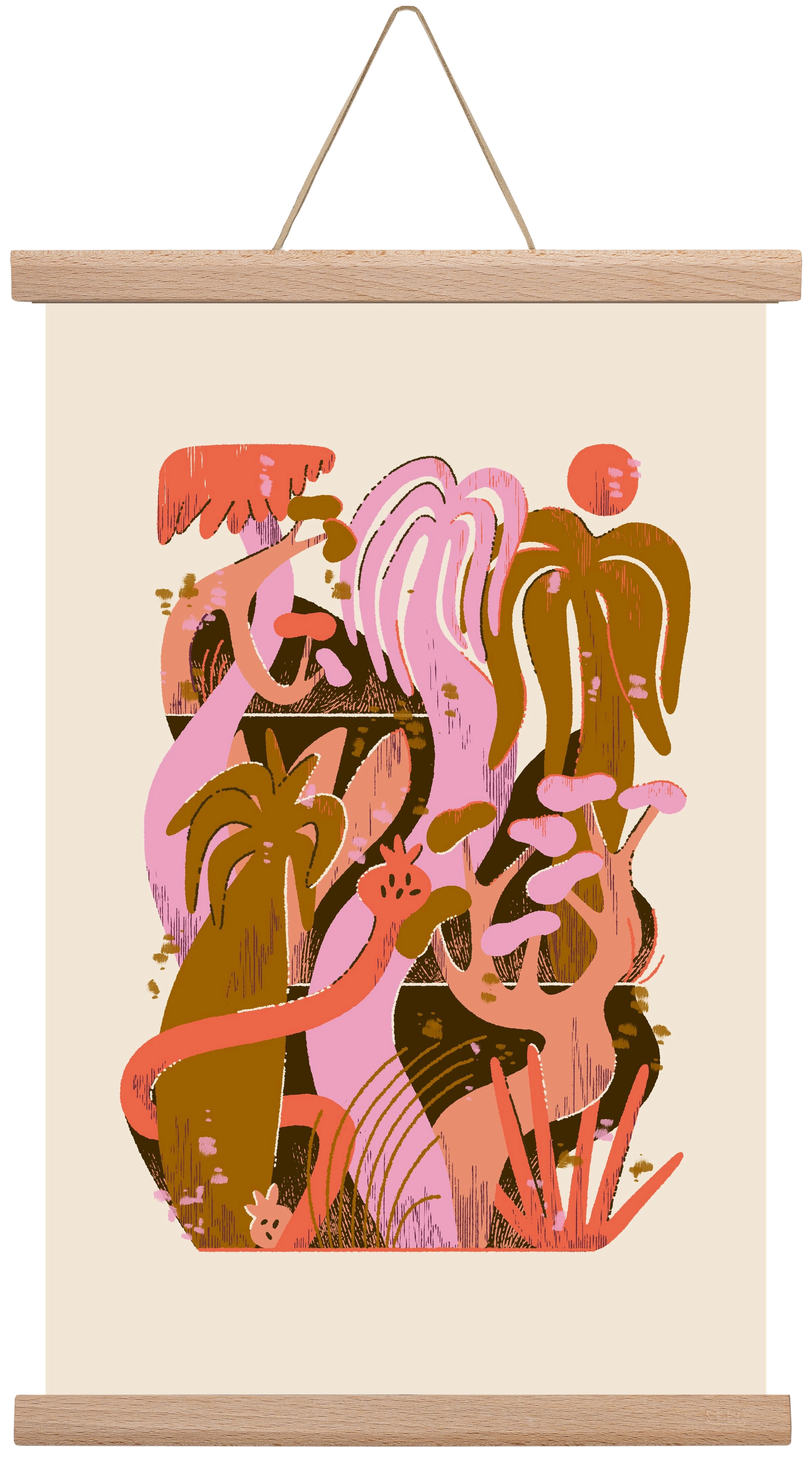 Dreamy Jungle, 30x45 cm (30x45 cm), Tölgy akasztó