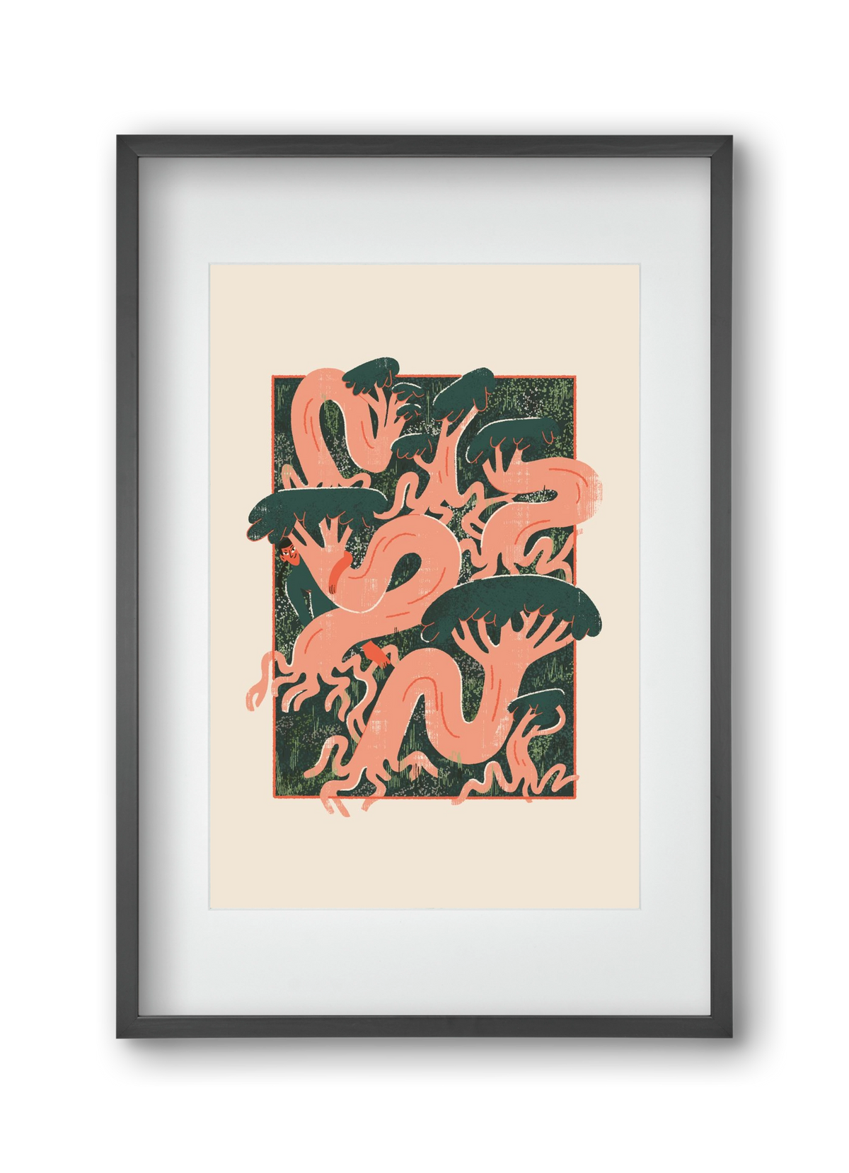 Roots, 30x45 cm (20x30 cm), Fekete keret, paszpartuval