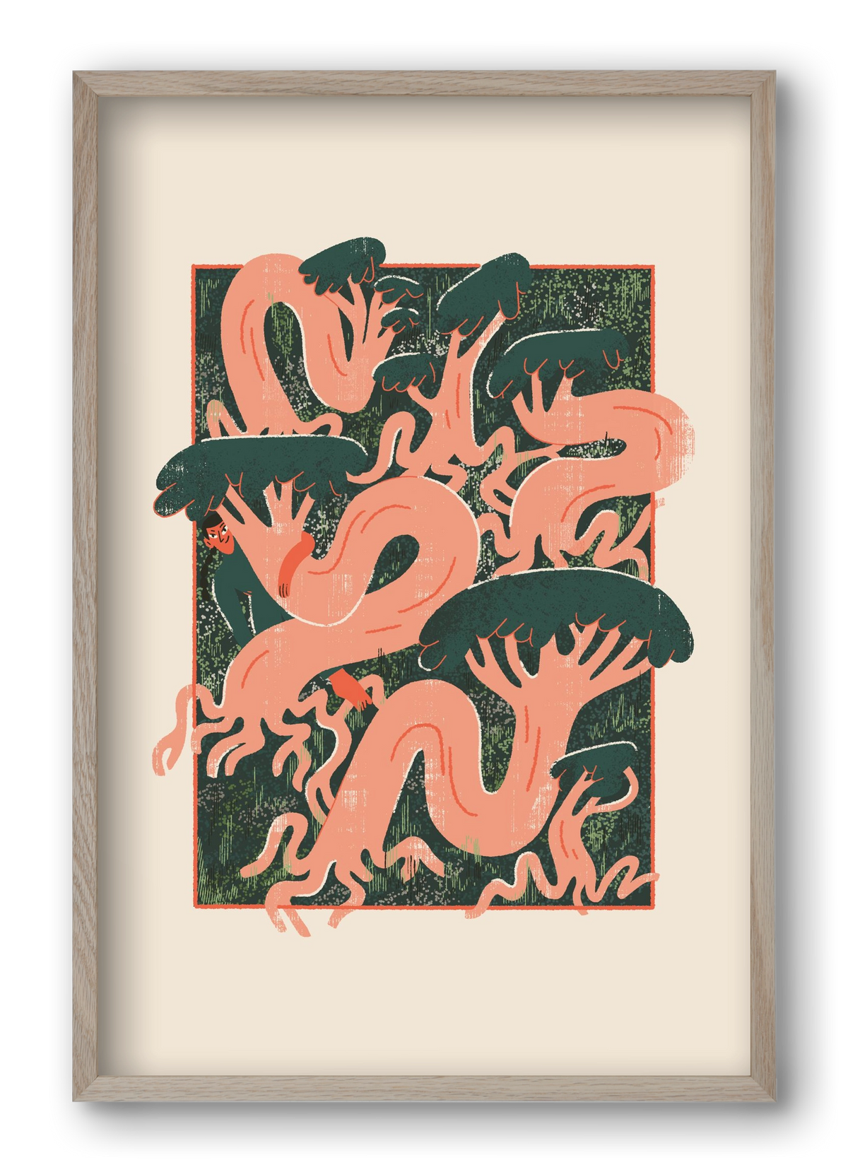 Roots, 40x60 cm (40x60 cm), Tölgy keret