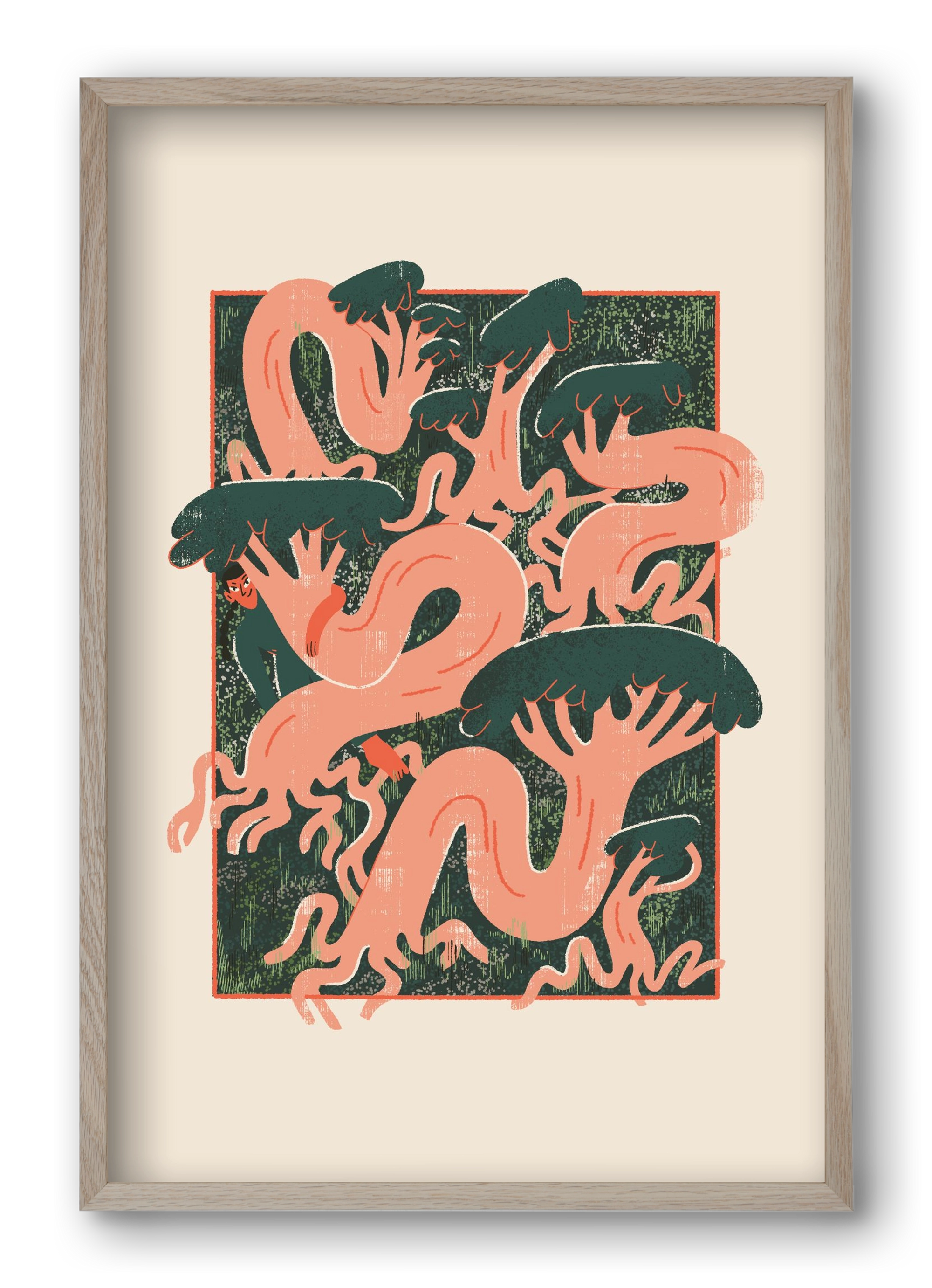 Roots, 40x60 cm (40x60 cm), Tölgy keret