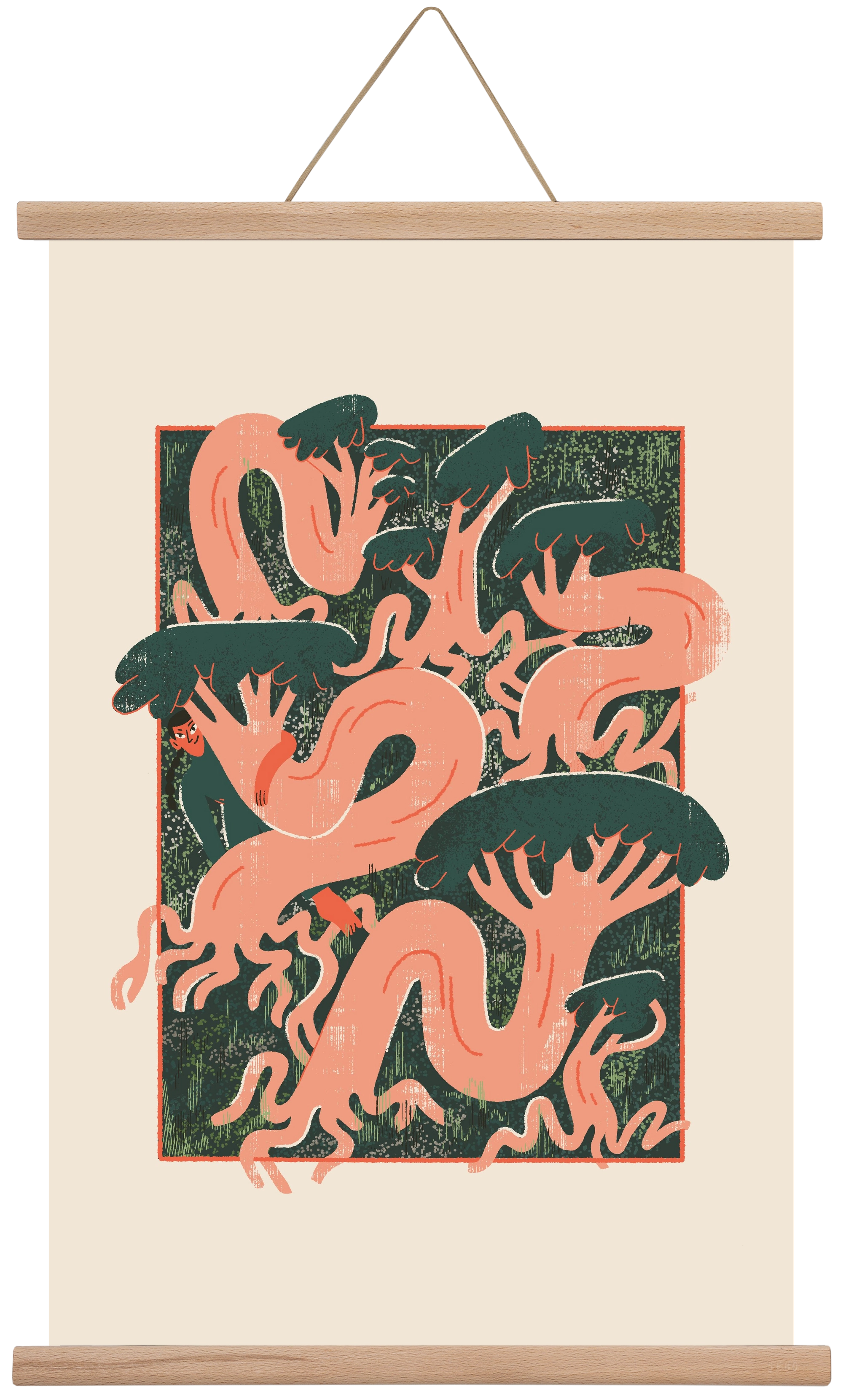 Roots, 40x60 cm (40x60 cm), Tölgy akasztó