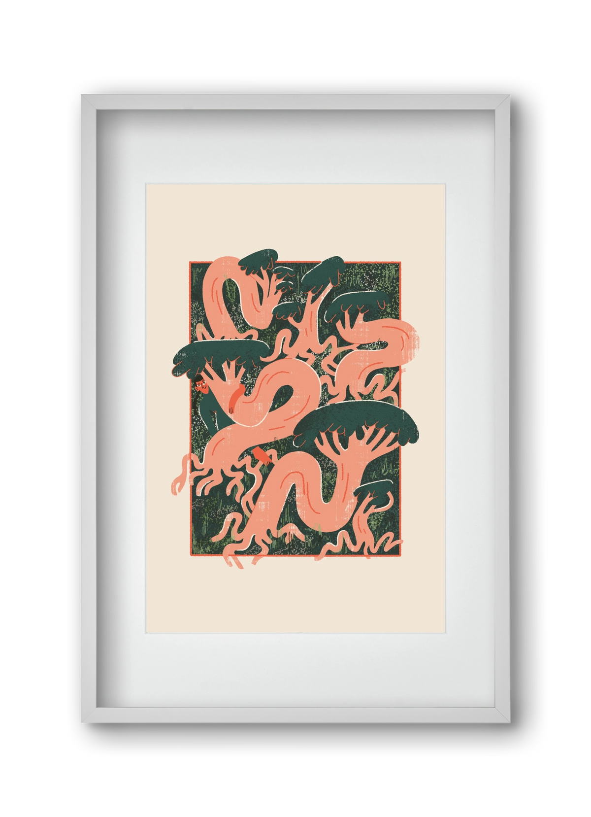 Roots, 30x45 cm (20x30 cm), Fehér keret, paszpartuval