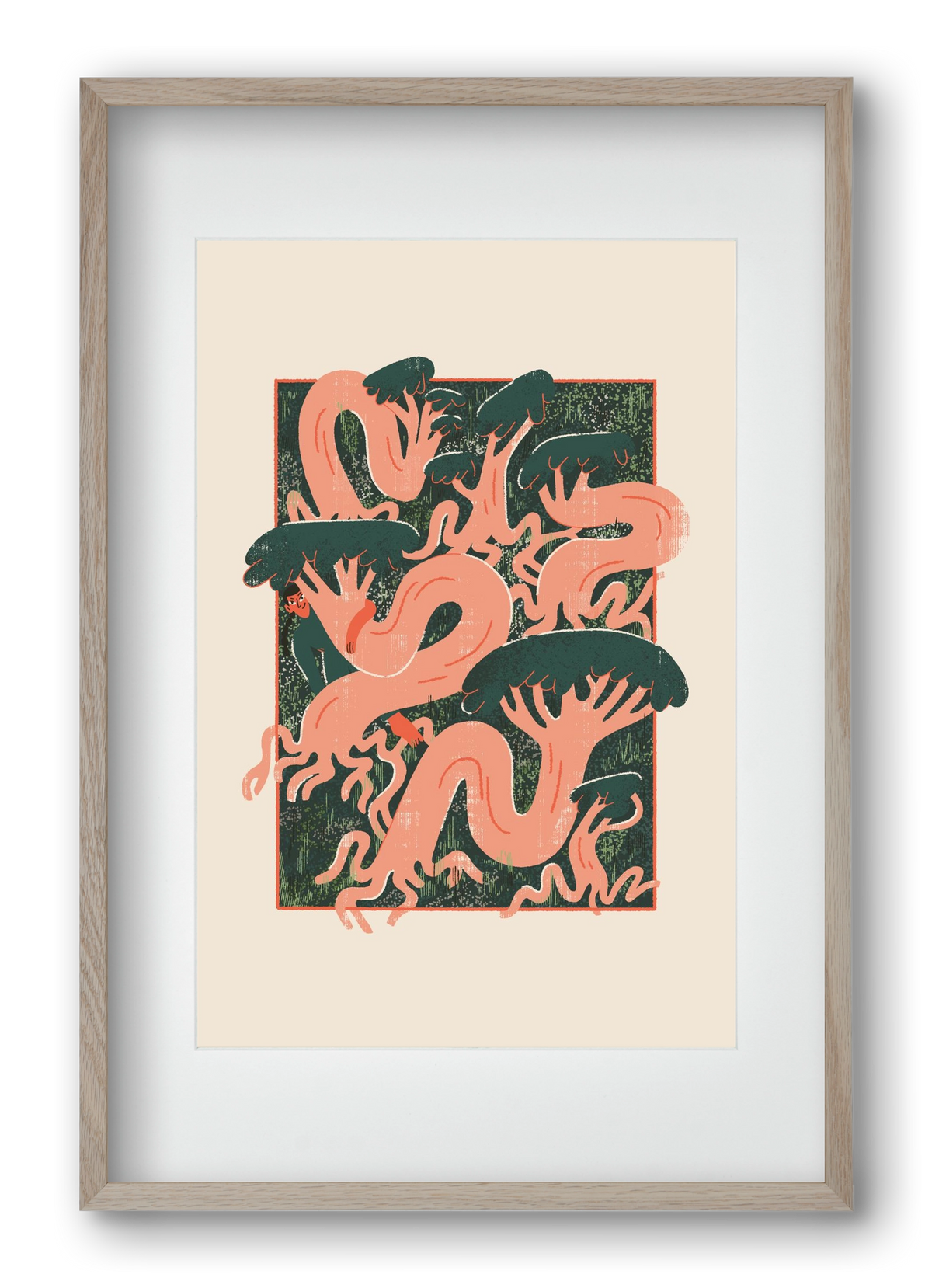 Roots, 40x60 cm (30x45 cm), Tölgy keret, paszpartuval